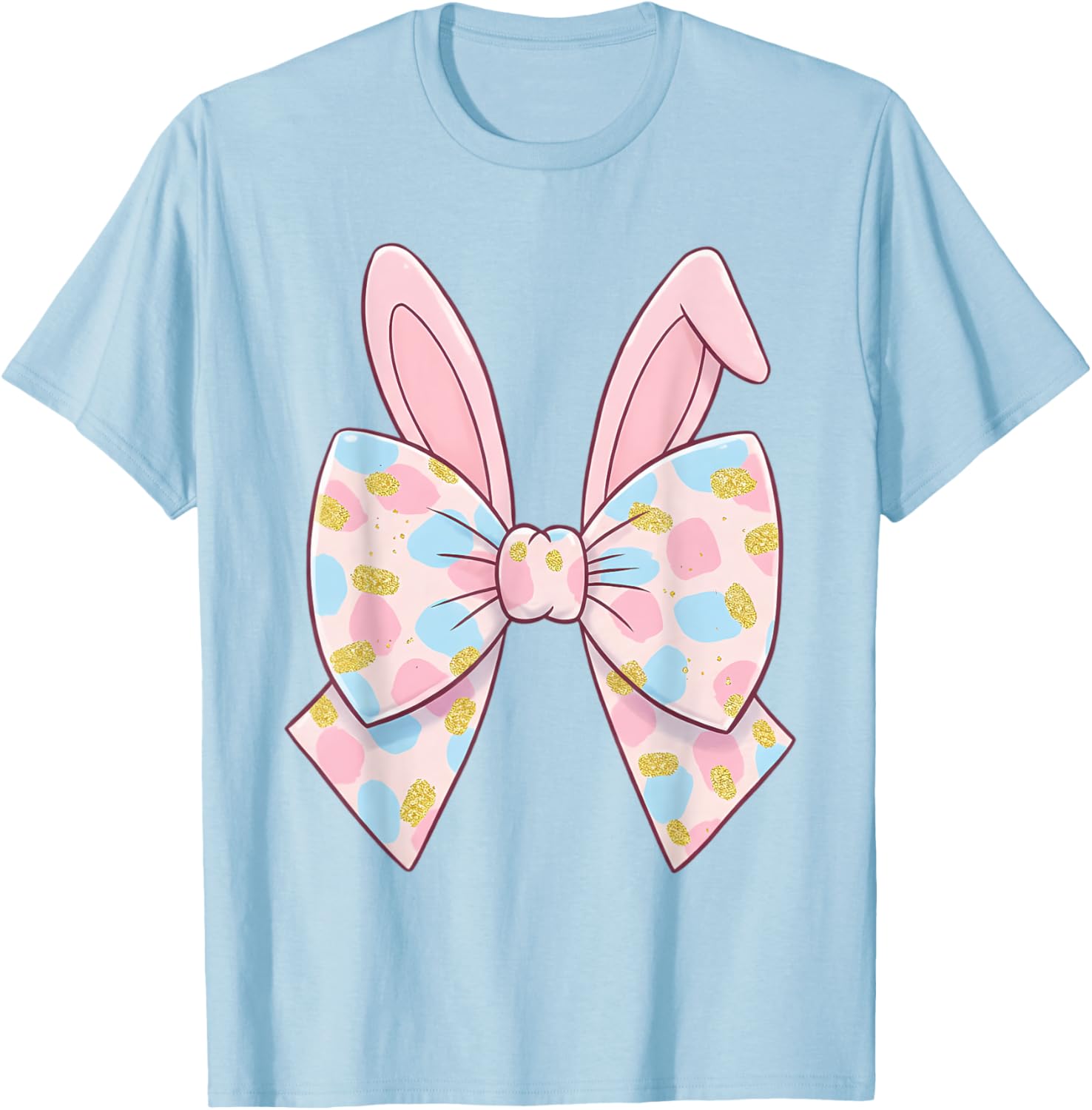 Cute Bunny Coquette Bow Rabbit Easter Day Women Girls Kids T-Shirt