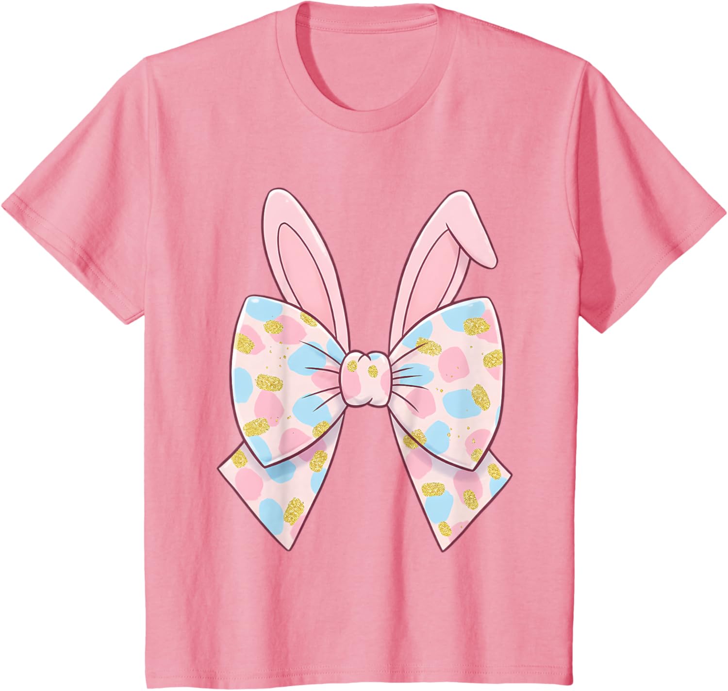 Cute Bunny Coquette Bow Rabbit Easter Day Women Girls Kids T-Shirt