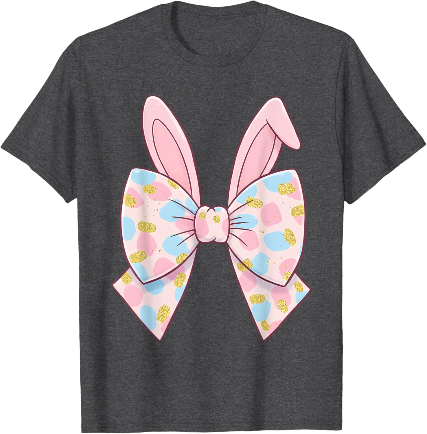 Cute Bunny Coquette Bow Rabbit Easter Day Women Girls Kids T-Shirt