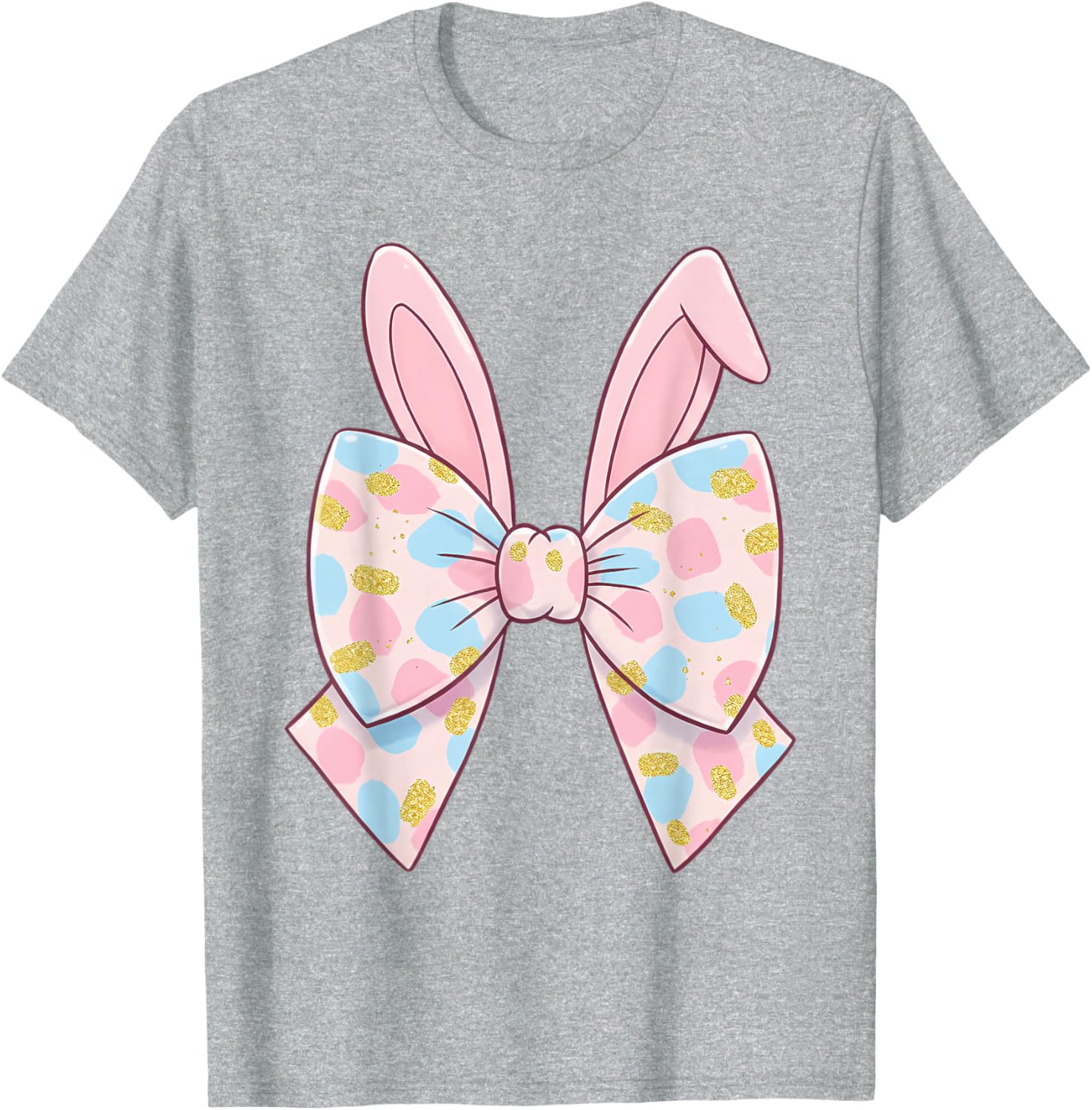 Cute Bunny Coquette Bow Rabbit Easter Day Women Girls Kids T-Shirt