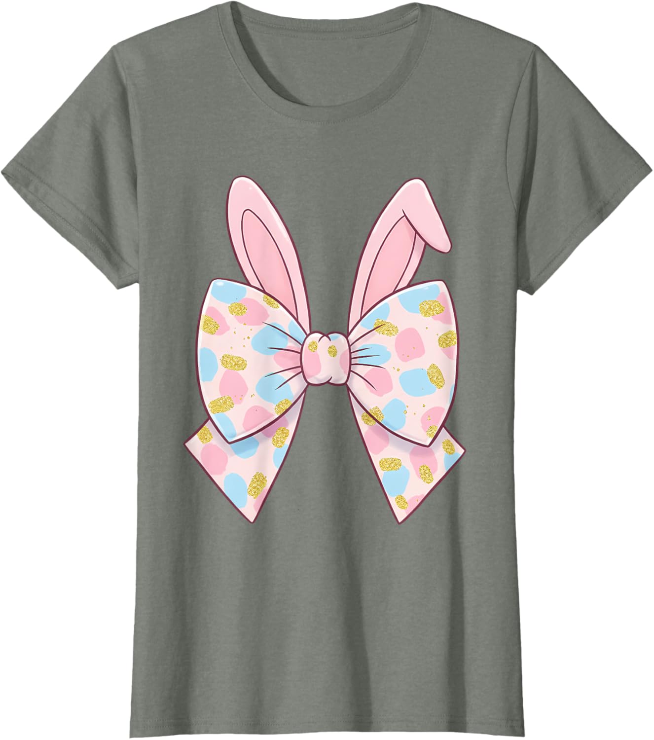 Cute Bunny Coquette Bow Rabbit Easter Day Women Girls Kids T-Shirt