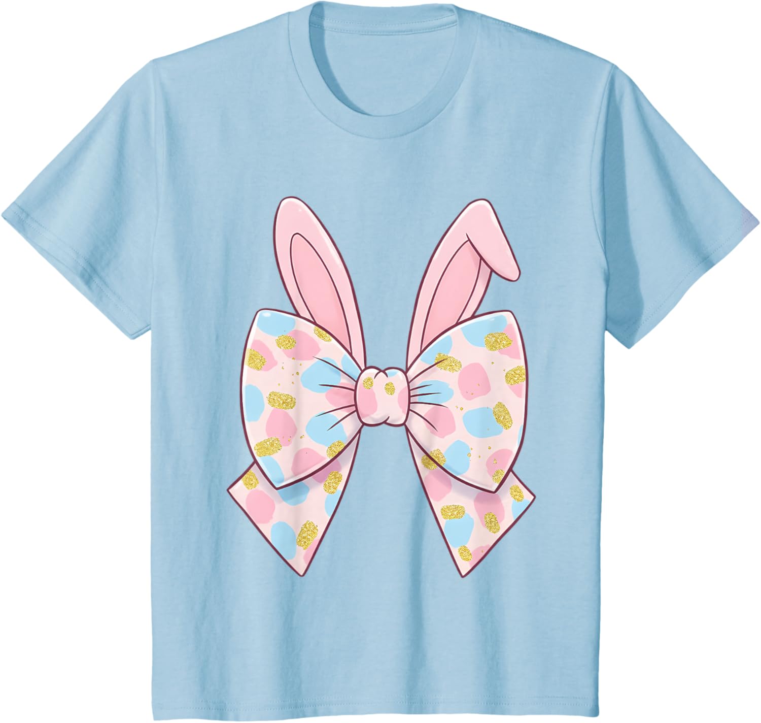 Cute Bunny Coquette Bow Rabbit Easter Day Women Girls Kids T-Shirt