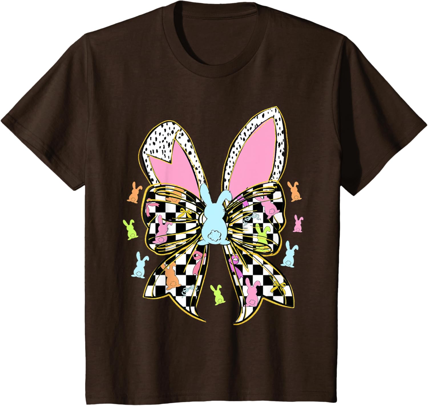 Cute Bunny Coquette Bow Rabbit Easter Day Women Girls Kids T-Shirt