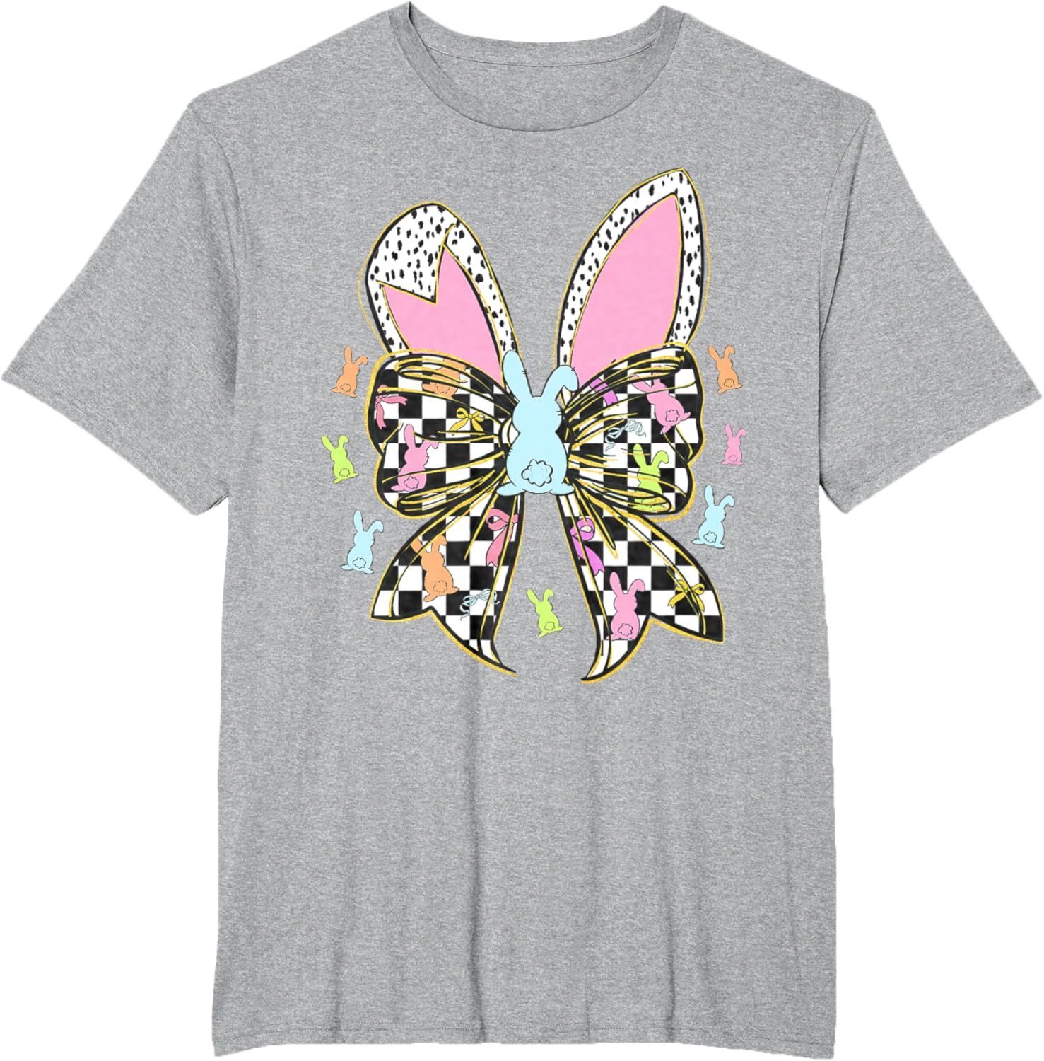 Cute Bunny Coquette Bow Rabbit Easter Day Women Girls Kids T-Shirt