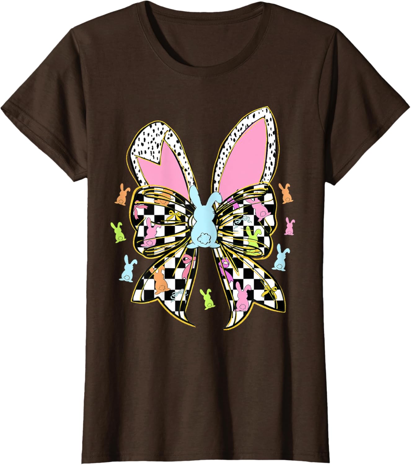 Cute Bunny Coquette Bow Rabbit Easter Day Women Girls Kids T-Shirt