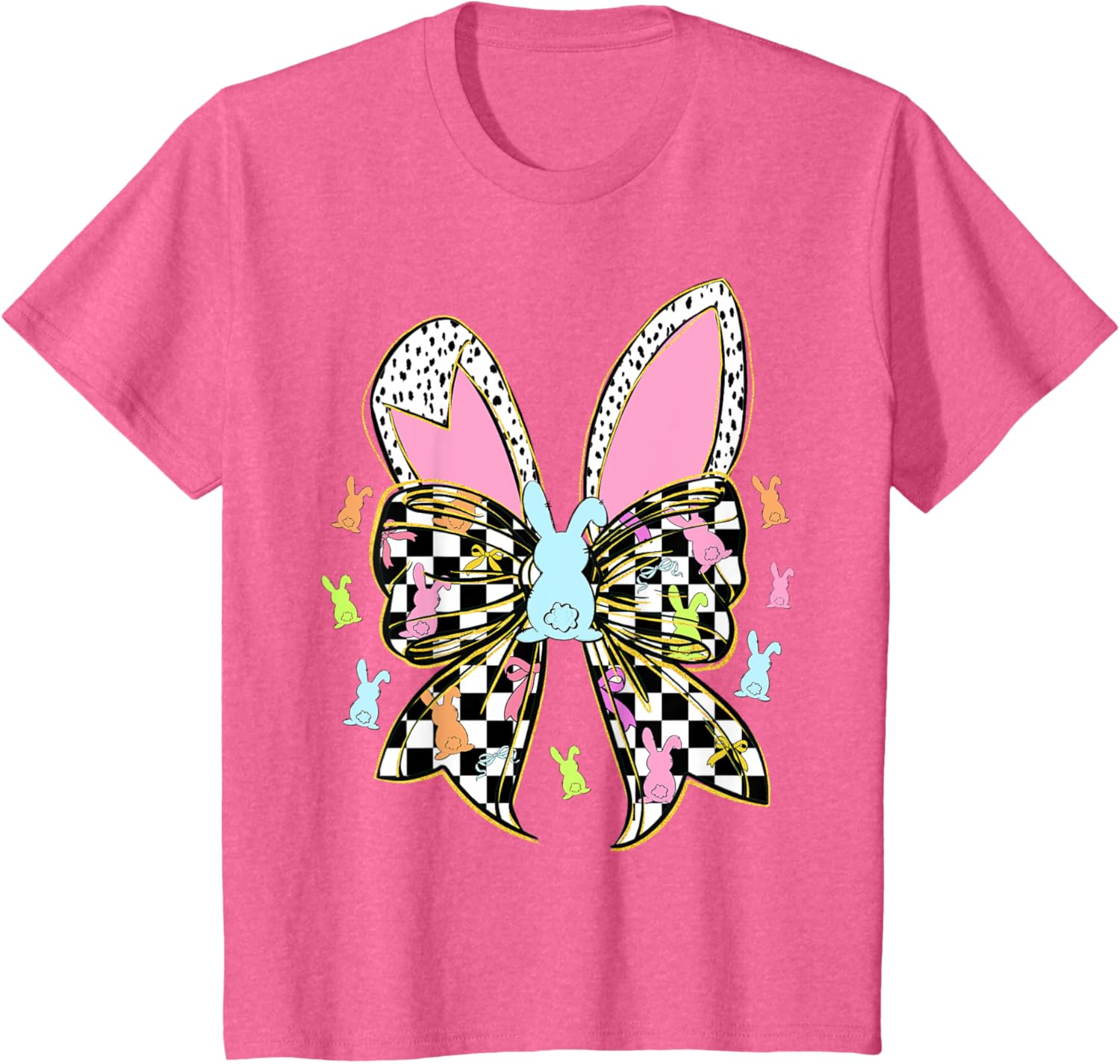 Cute Bunny Coquette Bow Rabbit Easter Day Women Girls Kids T-Shirt