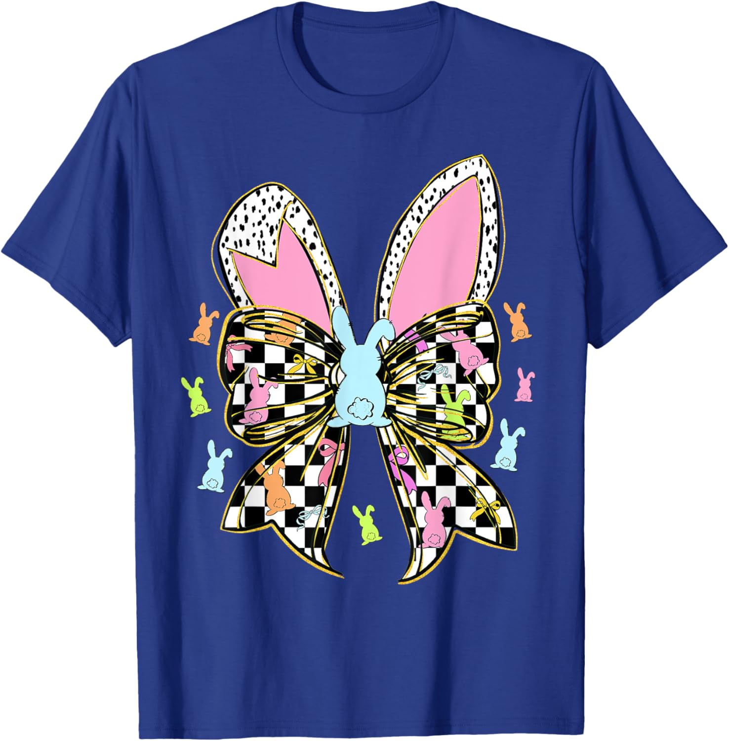 Cute Bunny Coquette Bow Rabbit Easter Day Women Girls Kids T-Shirt