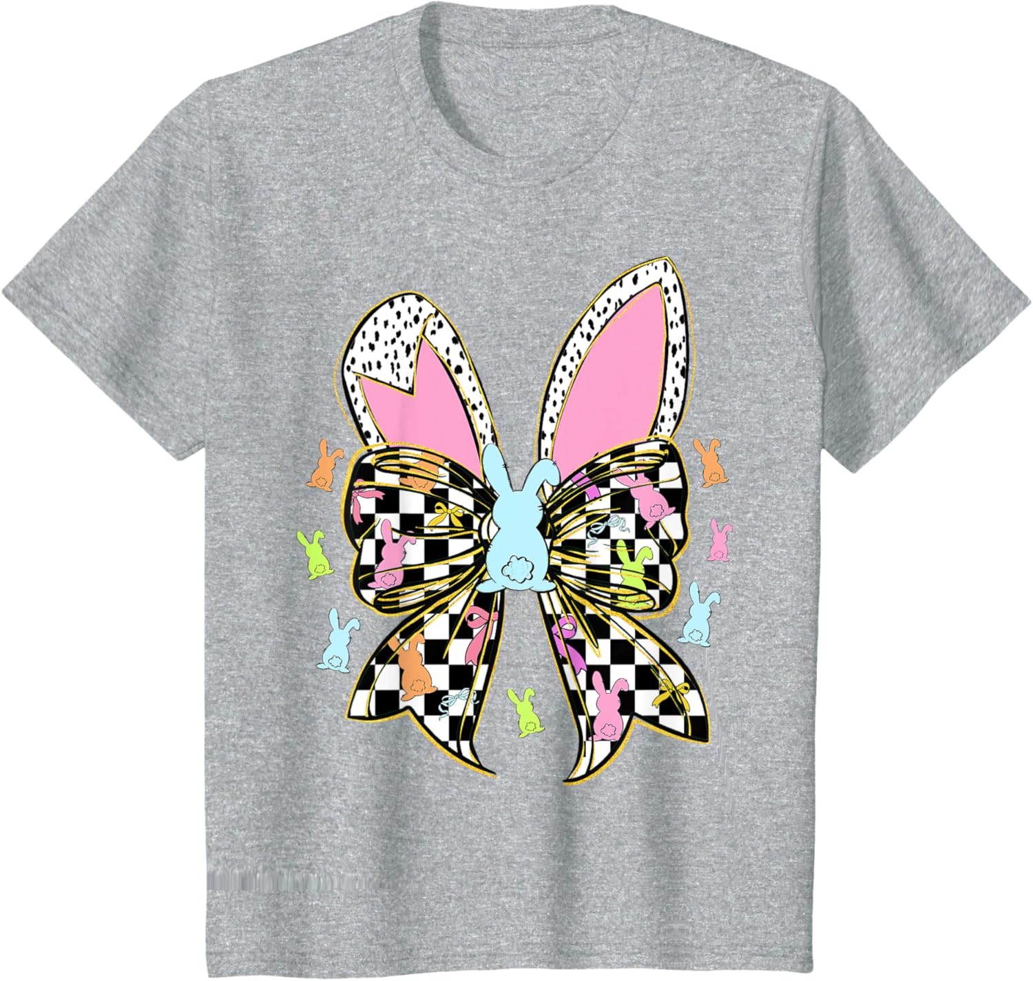 Cute Bunny Coquette Bow Rabbit Easter Day Women Girls Kids T-Shirt