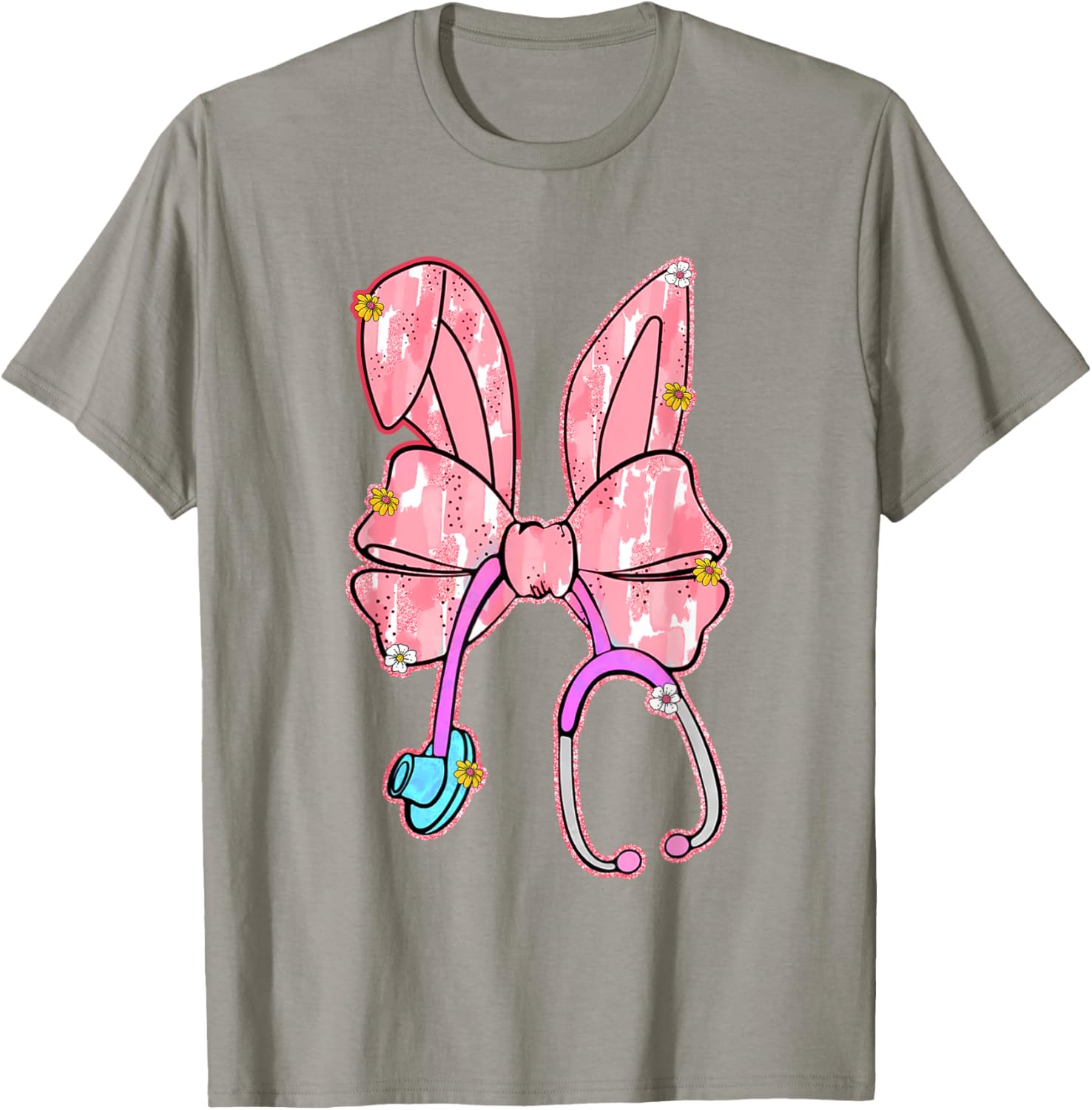 Cute Bunny Nurse Coquette Stethoscope Nurse Easter Clothing T-Shirt