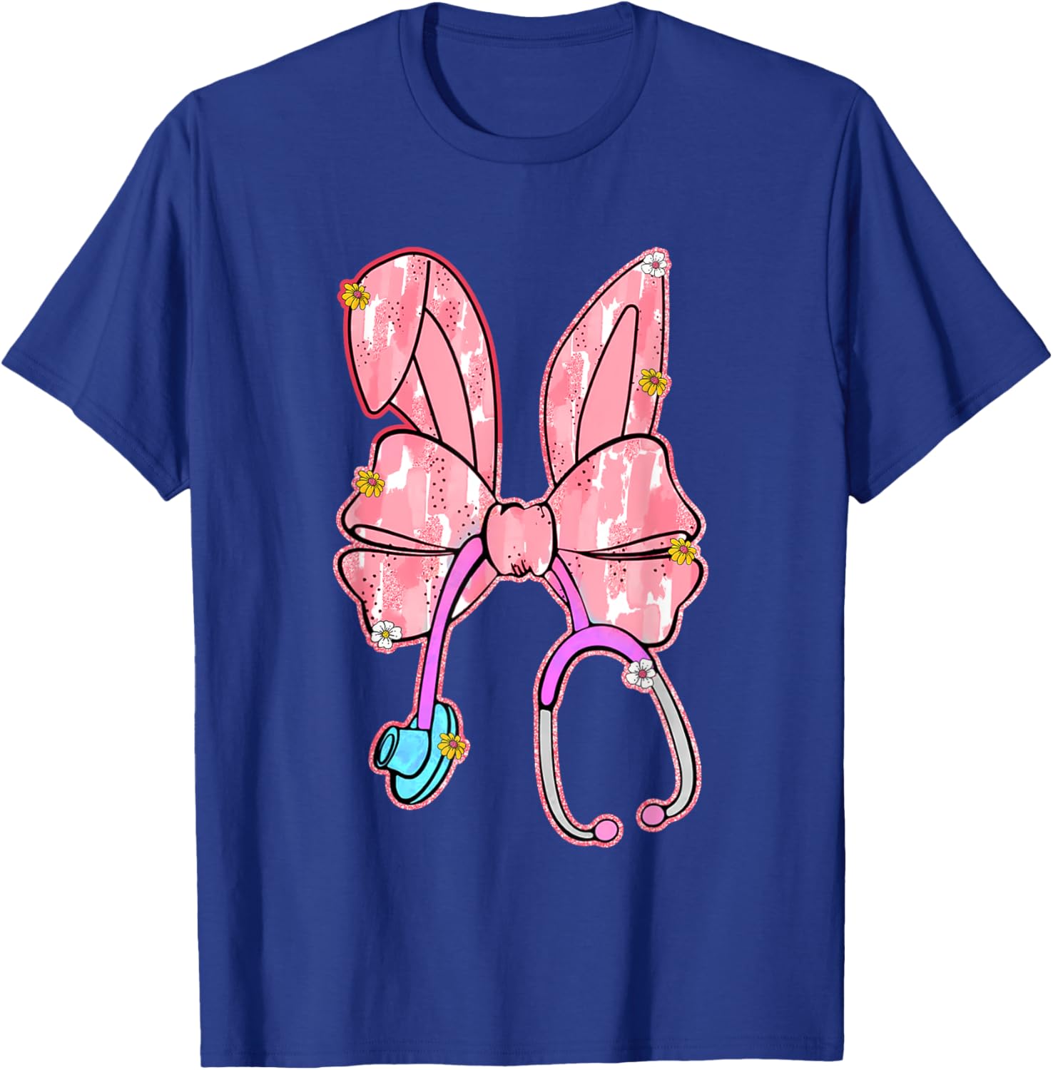 Cute Bunny Nurse Coquette Stethoscope Nurse Easter Clothing T-Shirt