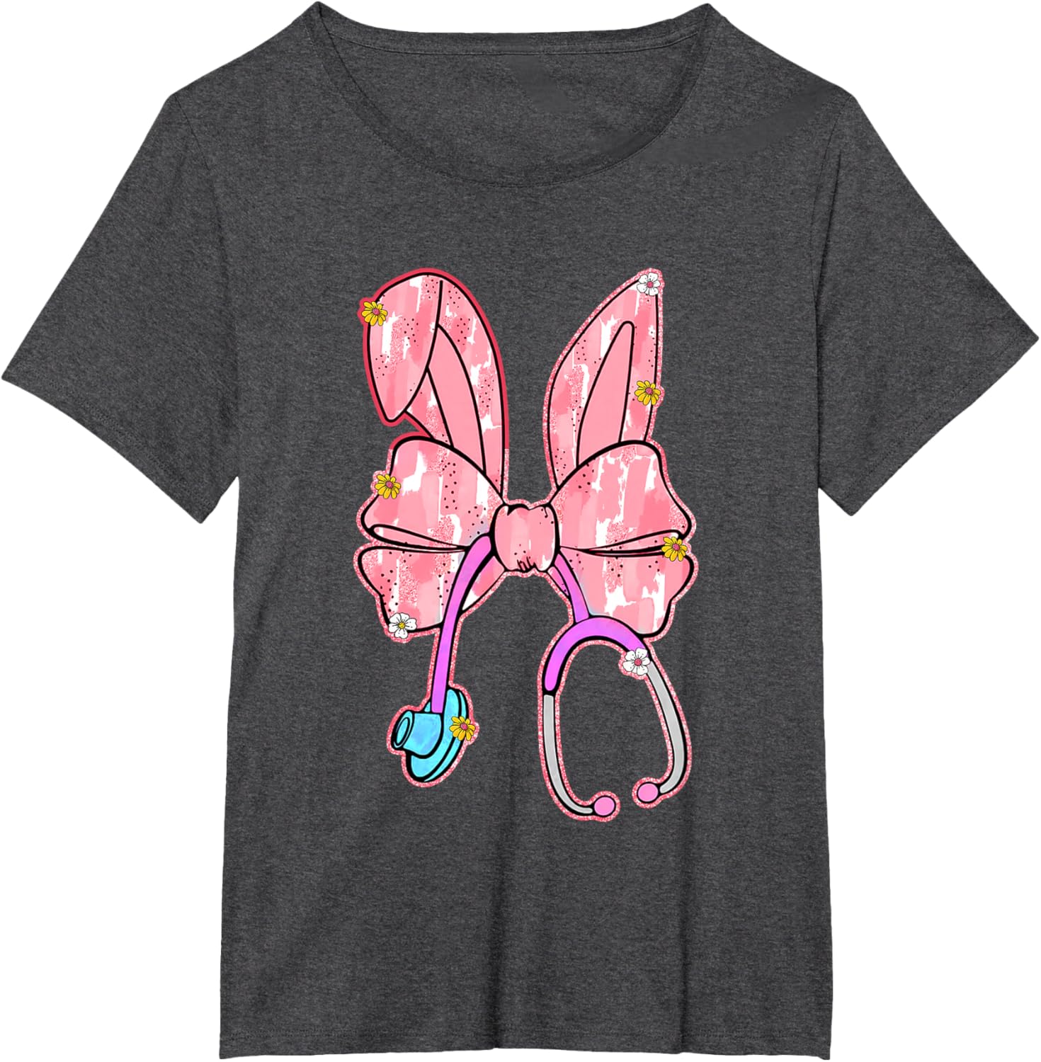 Cute Bunny Nurse Coquette Stethoscope Nurse Easter Clothing T-Shirt