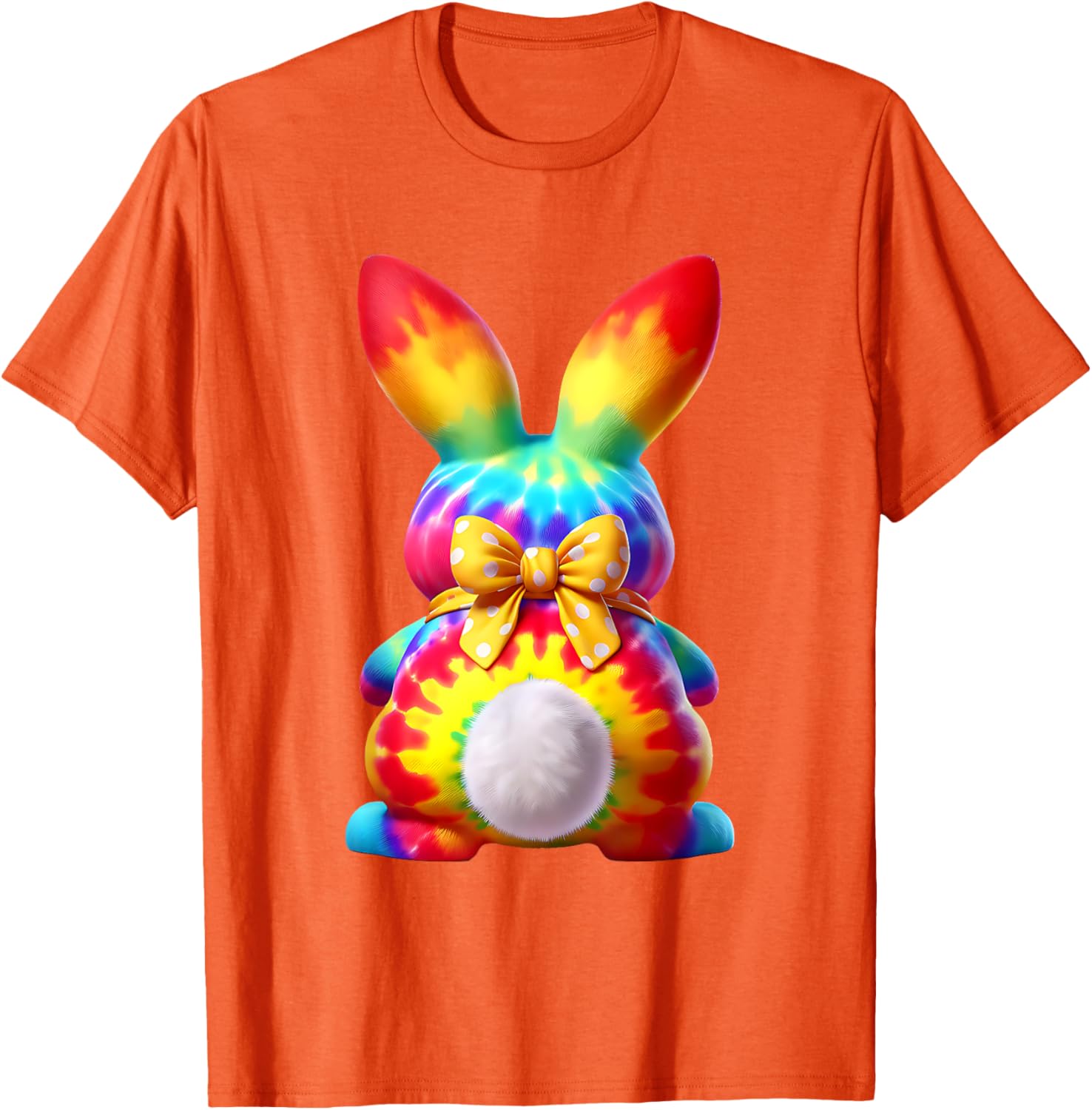 Cute Bunny Rabbit Coquette Bow Floral Girl Happy Easter Day T-Shirt