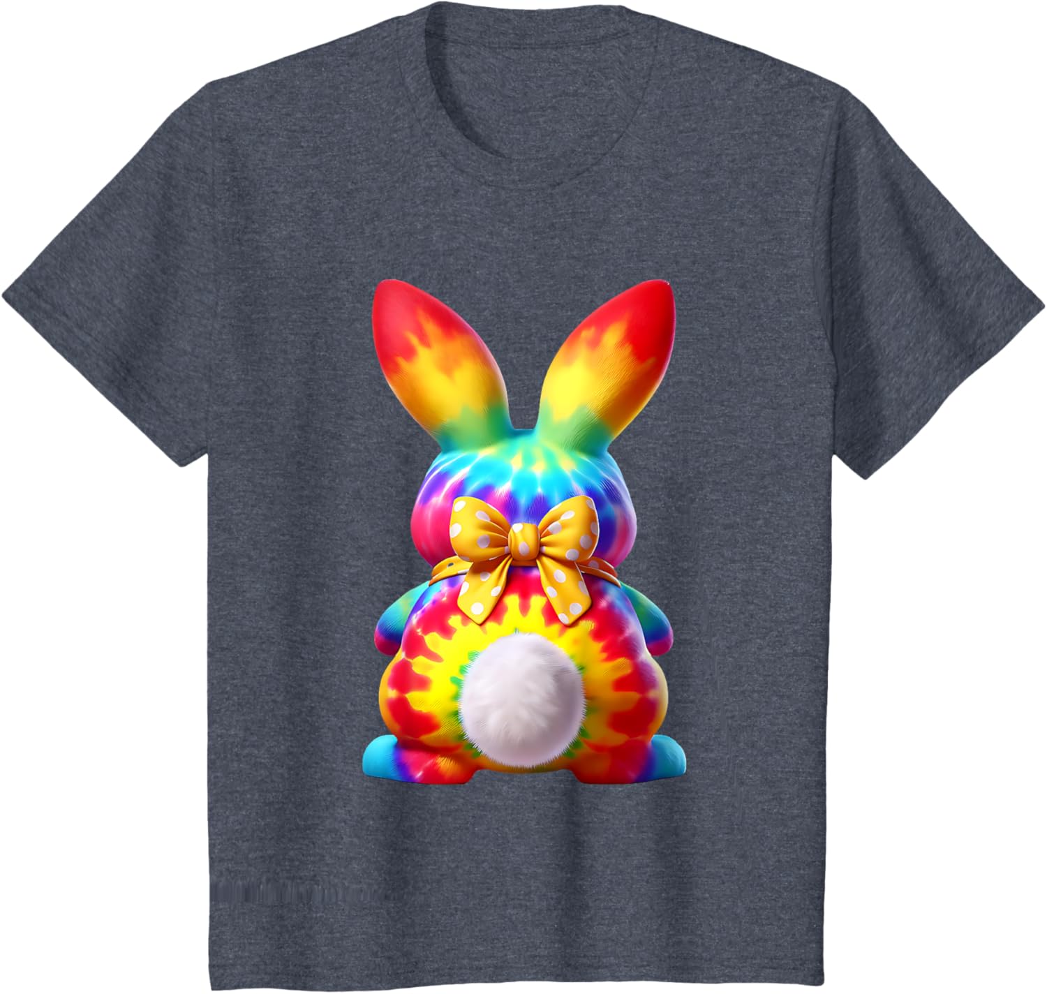 Cute Bunny Rabbit Coquette Bow Floral Girl Happy Easter Day T-Shirt