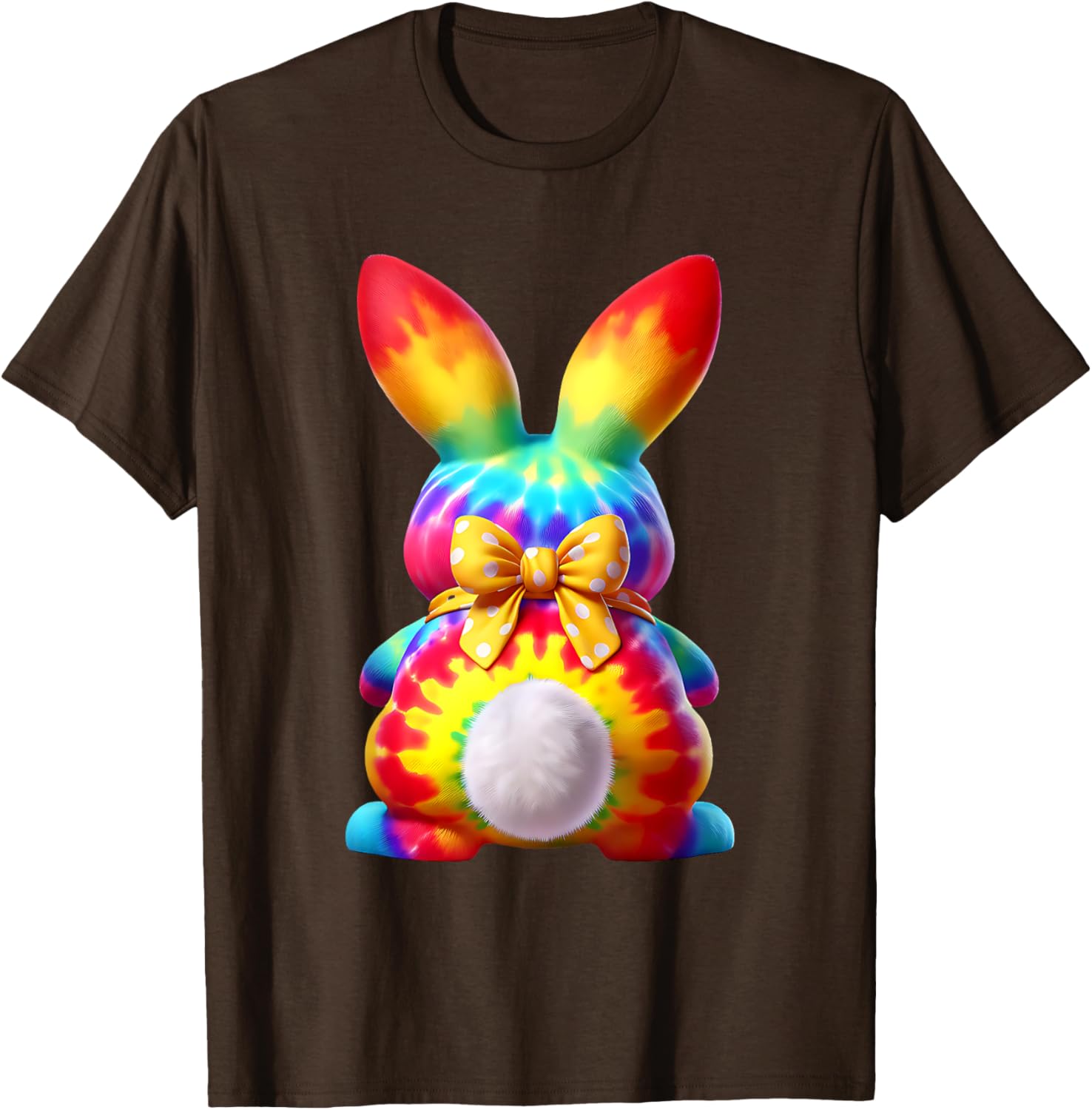 Cute Bunny Rabbit Coquette Bow Floral Girl Happy Easter Day T-Shirt