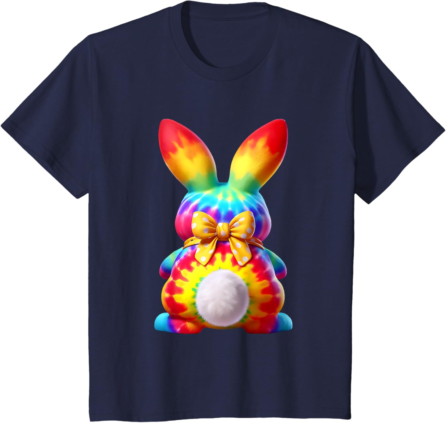 Cute Bunny Rabbit Coquette Bow Floral Girl Happy Easter Day T-Shirt