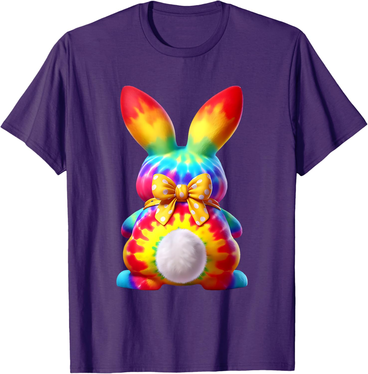 Cute Bunny Rabbit Coquette Bow Floral Girl Happy Easter Day T-Shirt