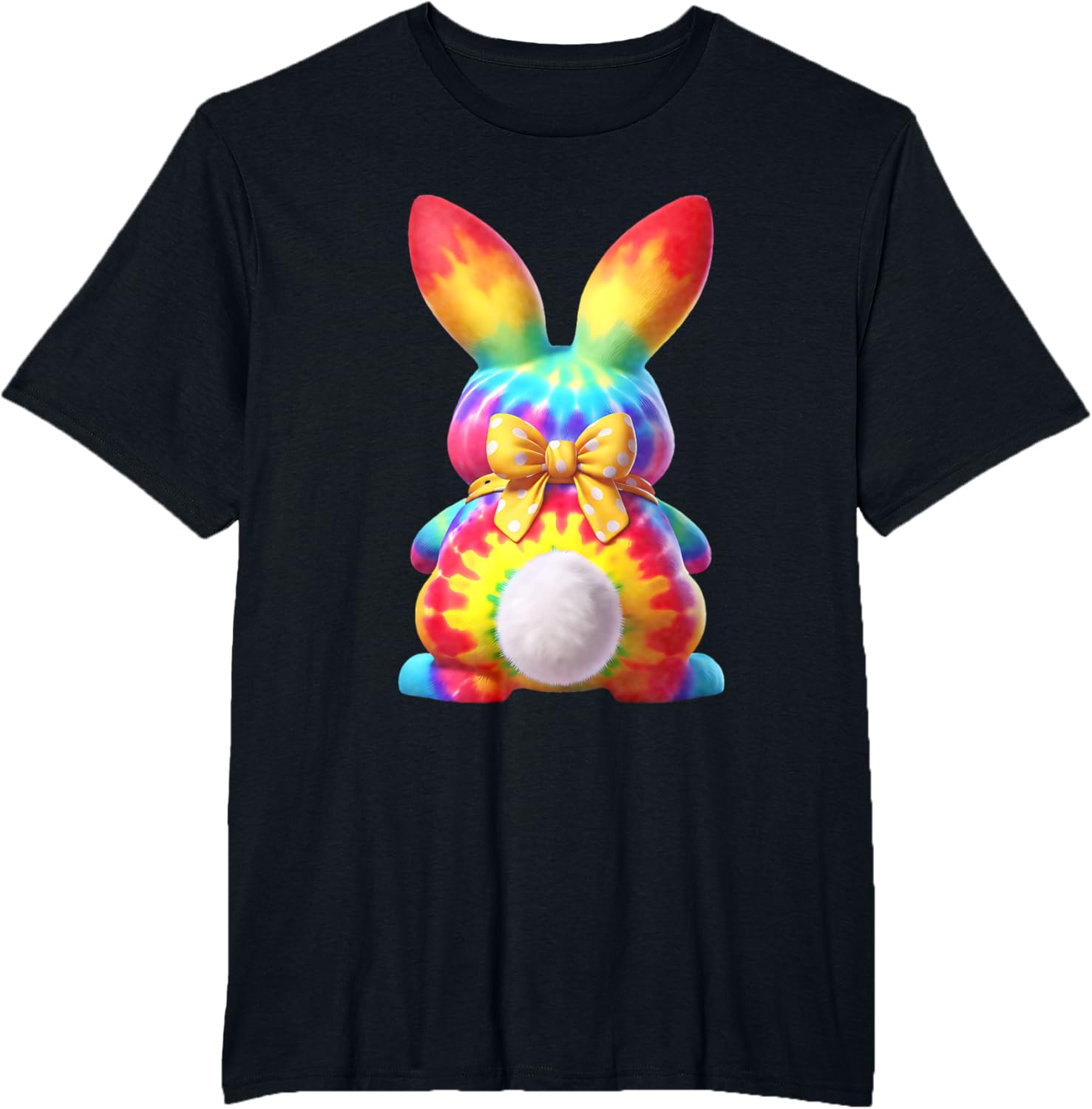 Cute Bunny Rabbit Coquette Bow Floral Girl Happy Easter Day T-Shirt