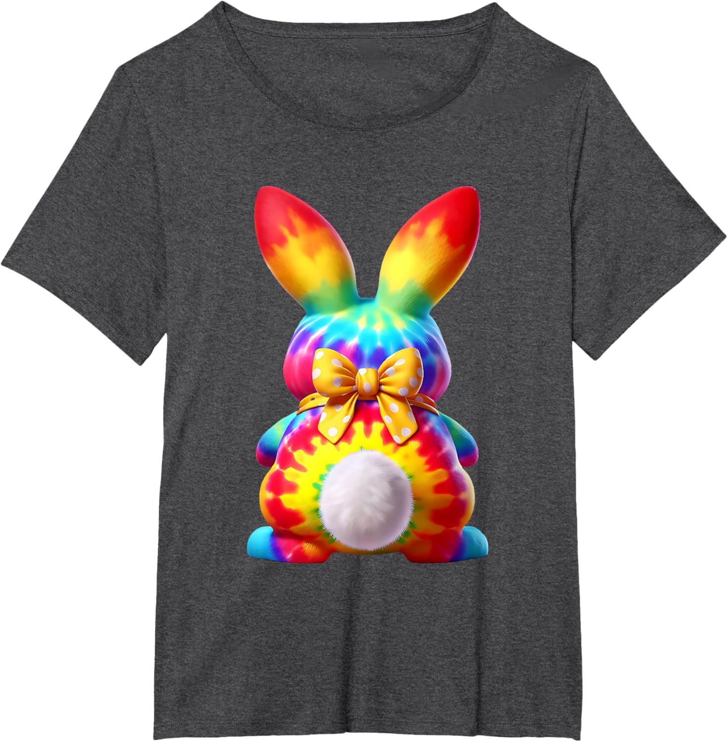 Cute Bunny Rabbit Coquette Bow Floral Girl Happy Easter Day T-Shirt