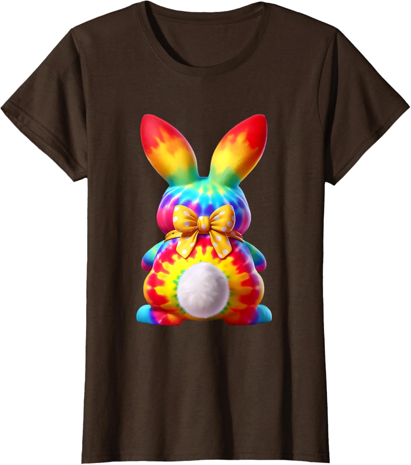 Cute Bunny Rabbit Coquette Bow Floral Girl Happy Easter Day T-Shirt