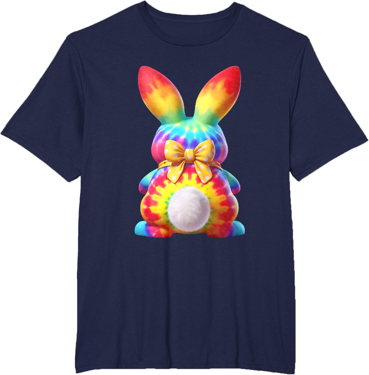 Cute Bunny Rabbit Coquette Bow Floral Girl Happy Easter Day T-Shirt