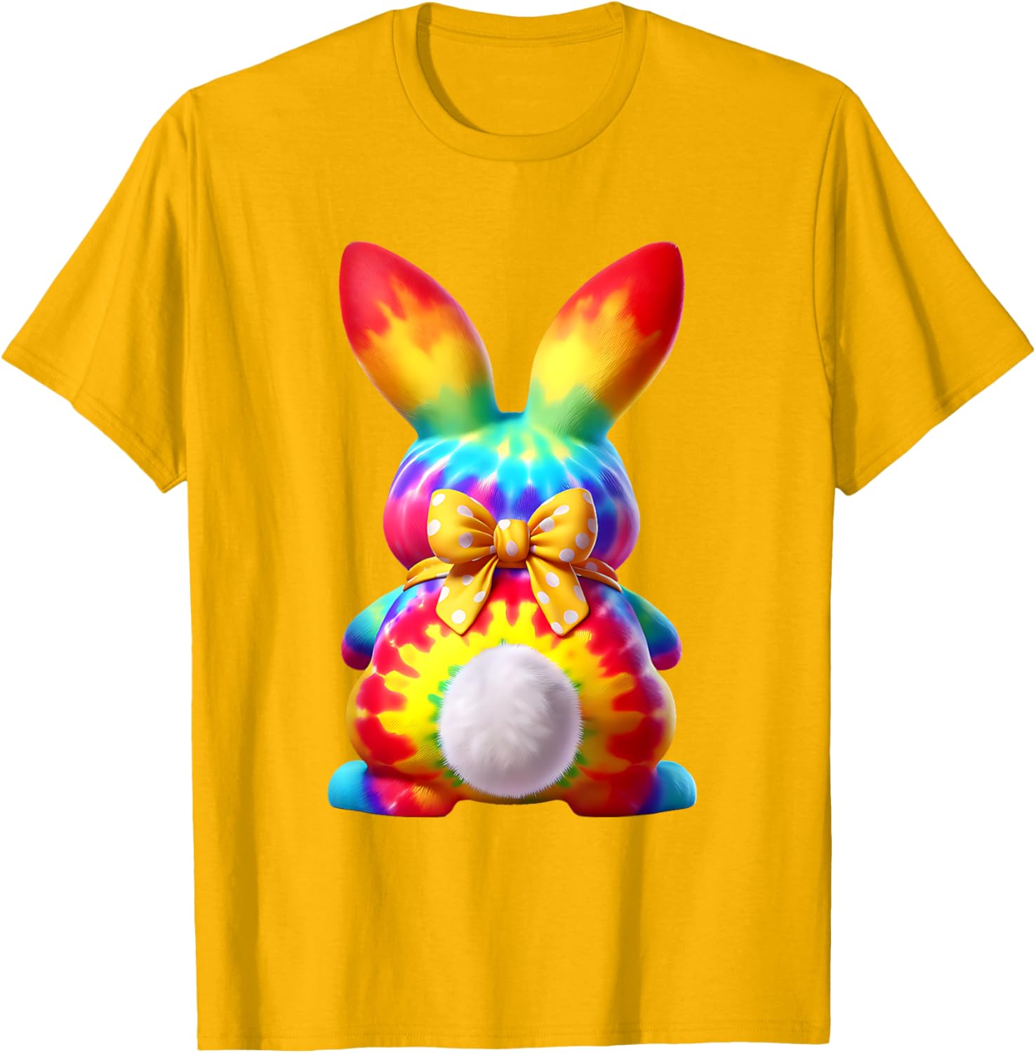 Cute Bunny Rabbit Coquette Bow Floral Girl Happy Easter Day T-Shirt