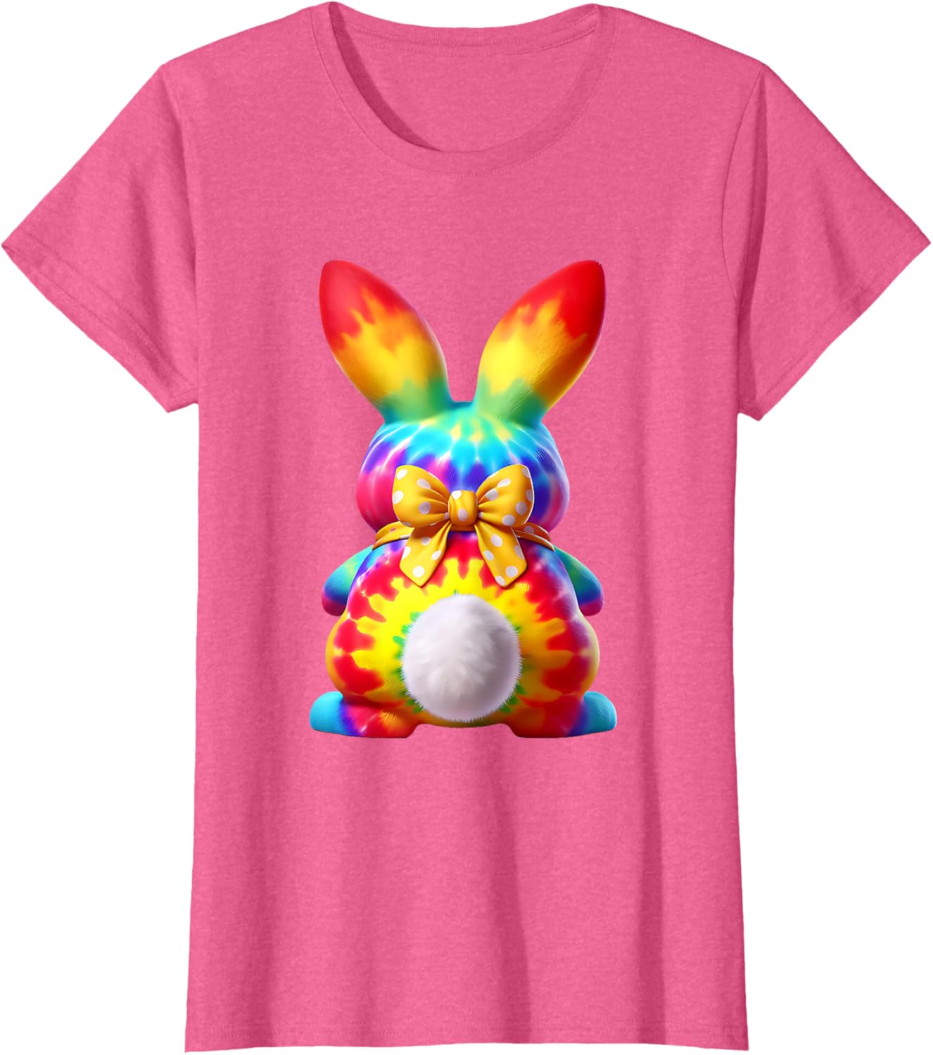 Cute Bunny Rabbit Coquette Bow Floral Girl Happy Easter Day T-Shirt