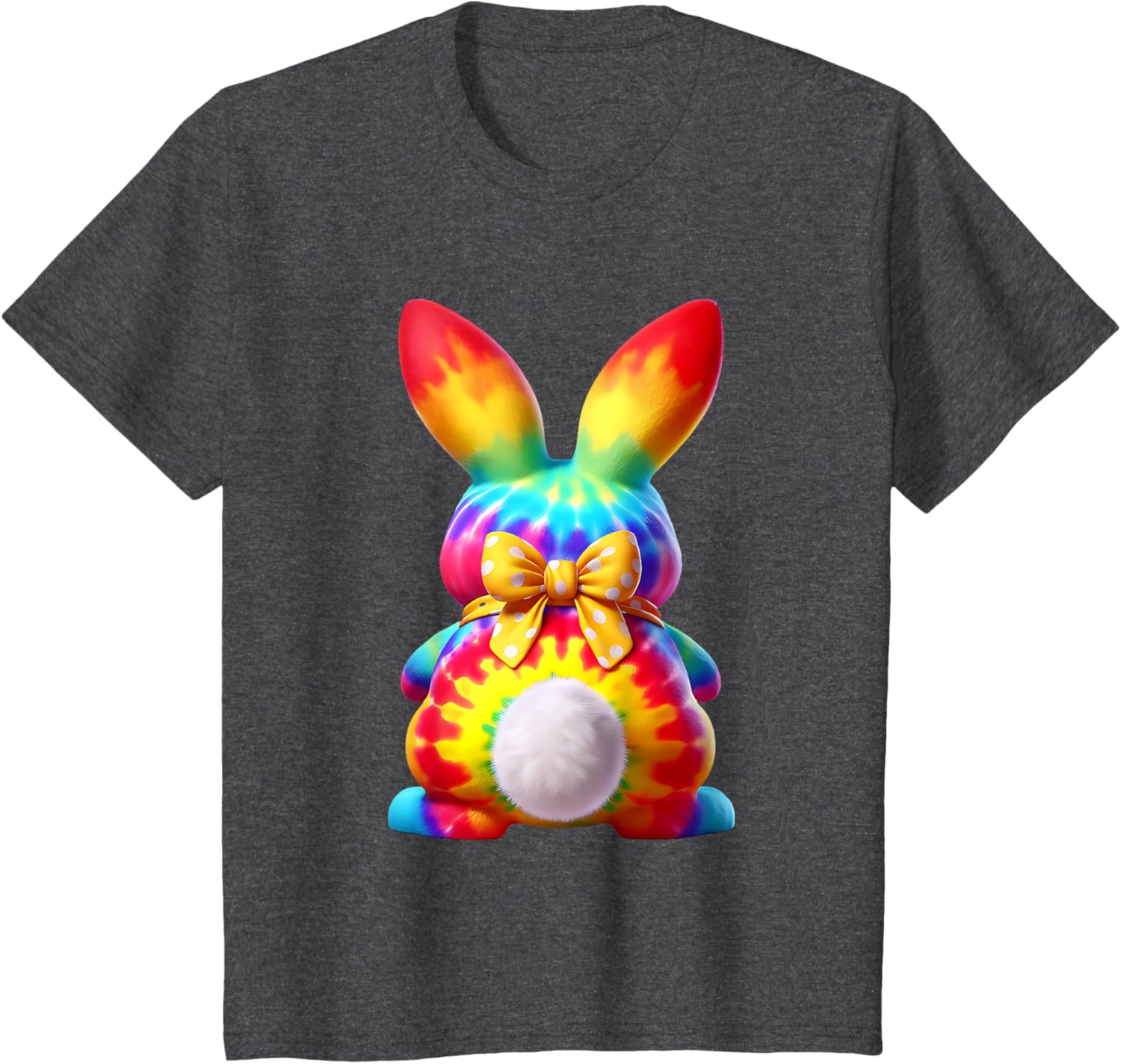 Cute Bunny Rabbit Coquette Bow Floral Girl Happy Easter Day T-Shirt