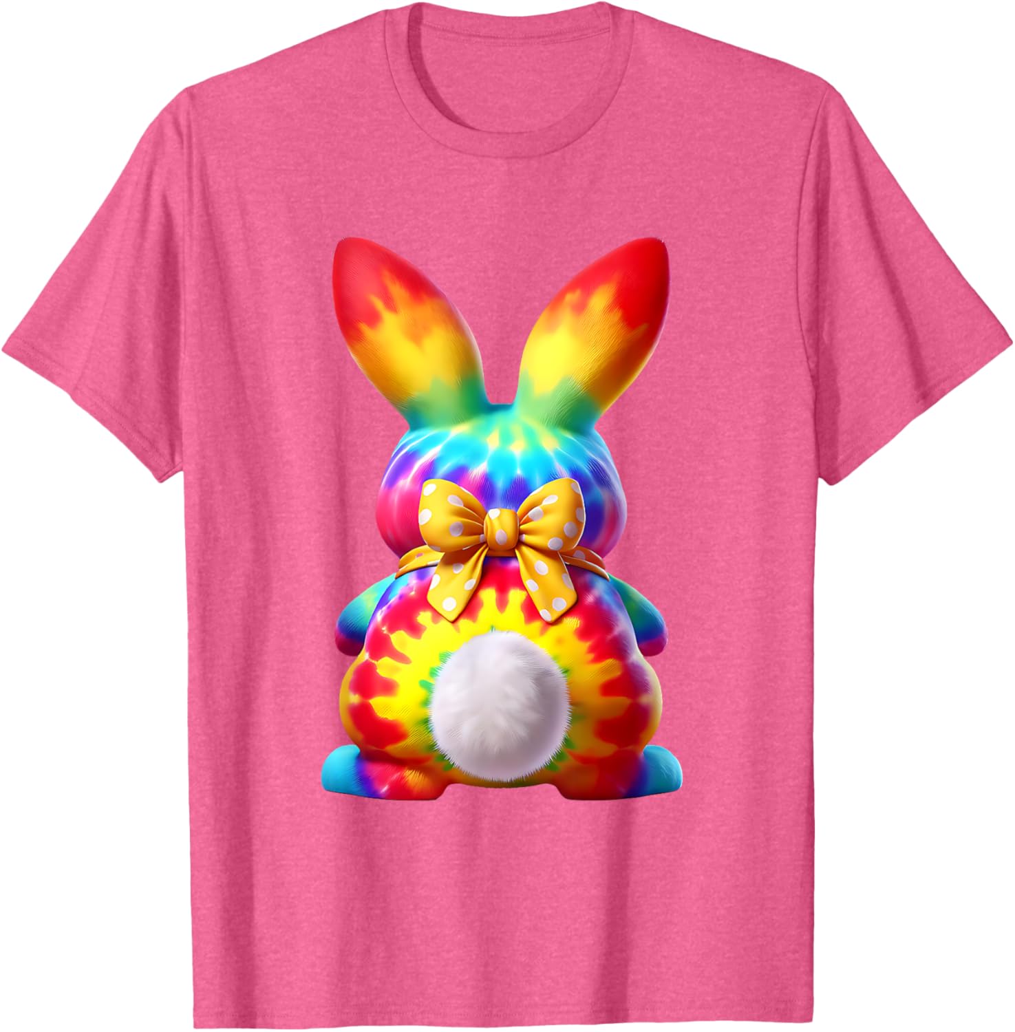 Cute Bunny Rabbit Coquette Bow Floral Girl Happy Easter Day T-Shirt