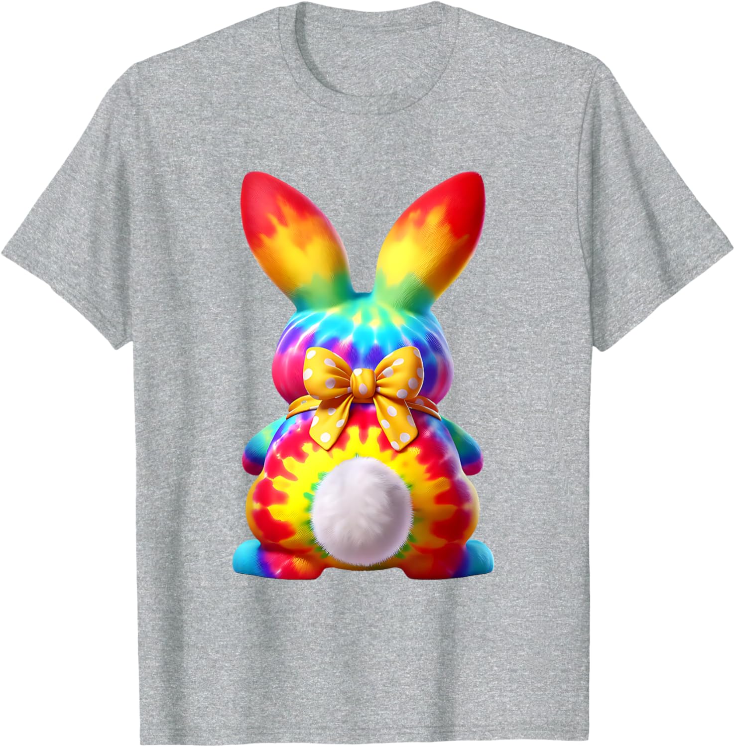 Cute Bunny Rabbit Coquette Bow Floral Girl Happy Easter Day T-Shirt