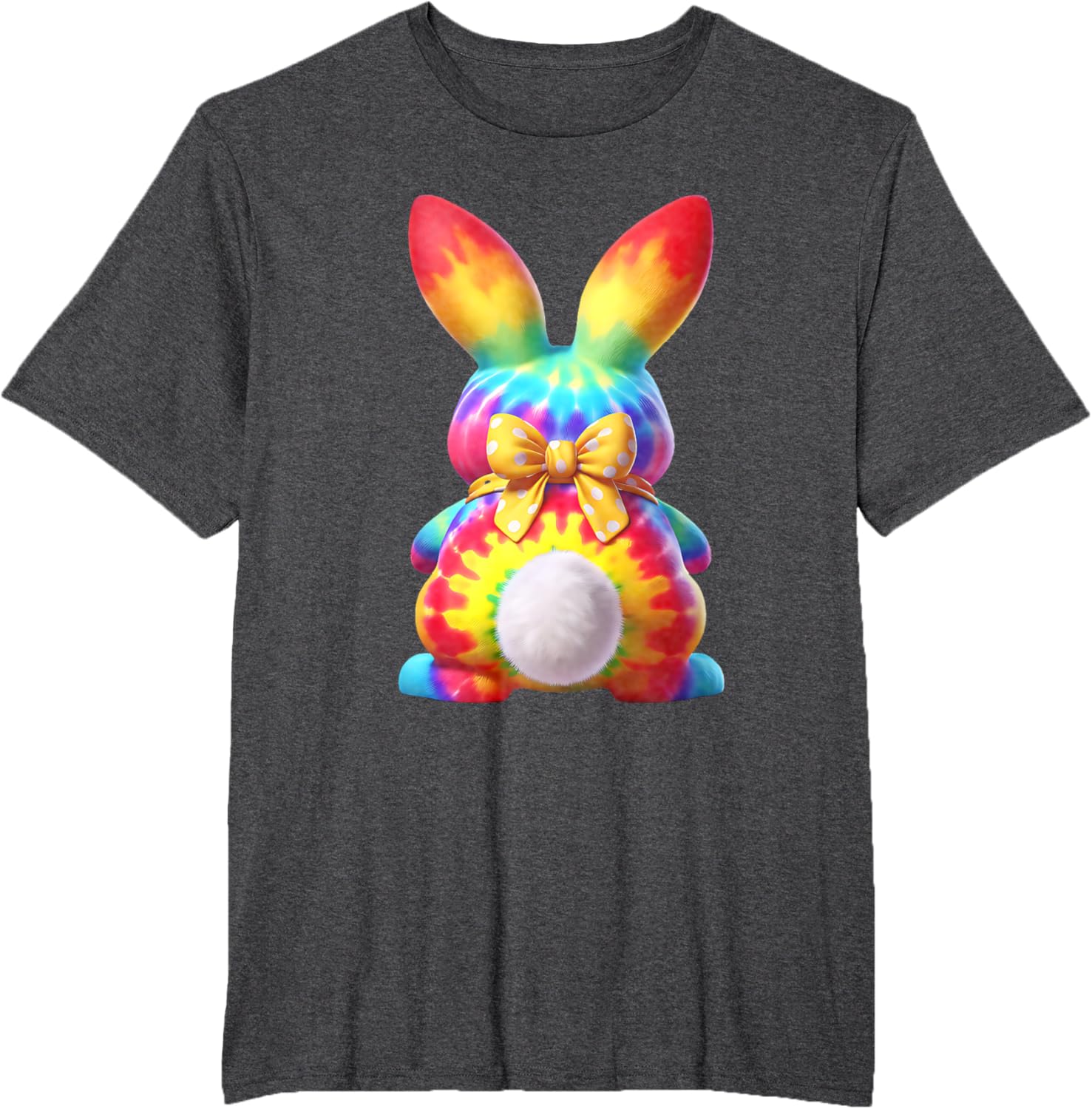 Cute Bunny Rabbit Coquette Bow Floral Girl Happy Easter Day T-Shirt