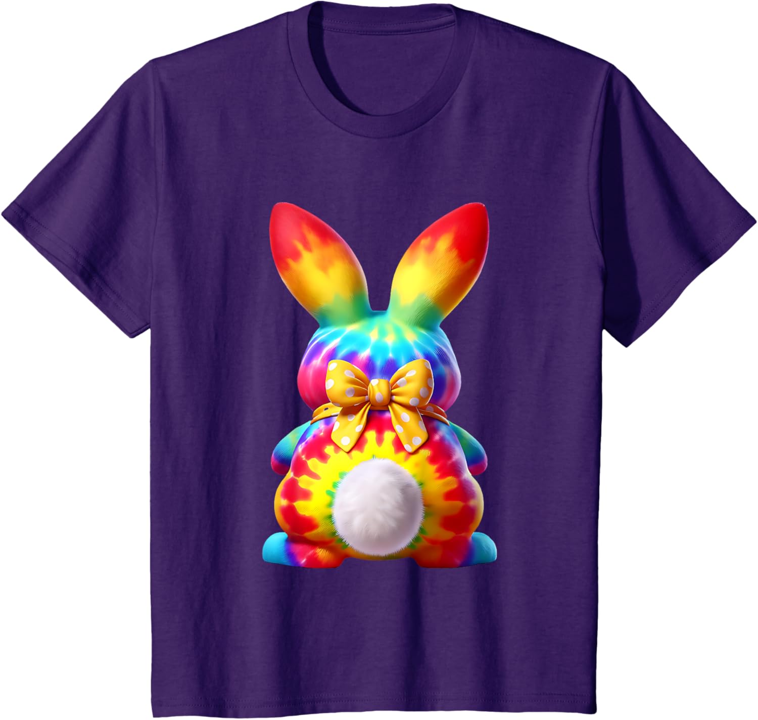 Cute Bunny Rabbit Coquette Bow Floral Girl Happy Easter Day T-Shirt