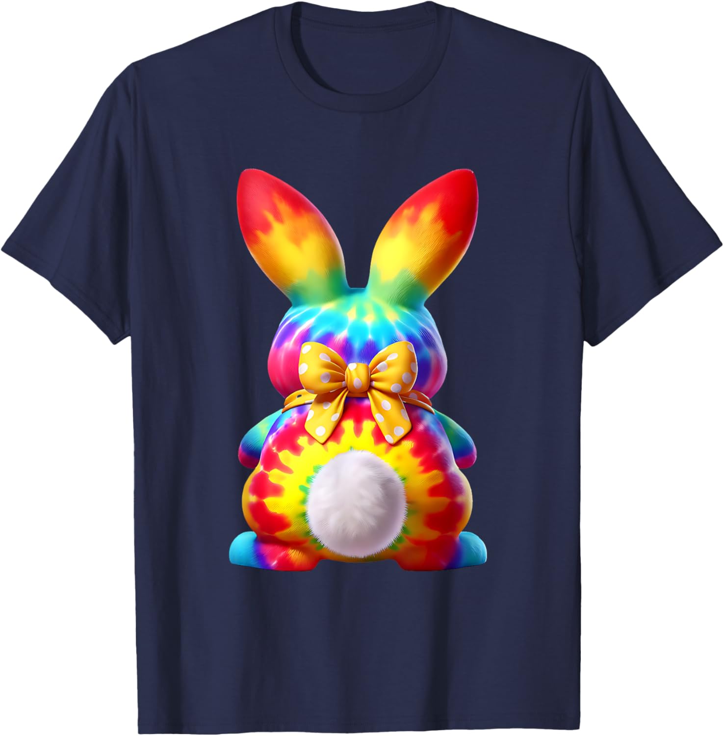 Cute Bunny Rabbit Coquette Bow Floral Girl Happy Easter Day T-Shirt