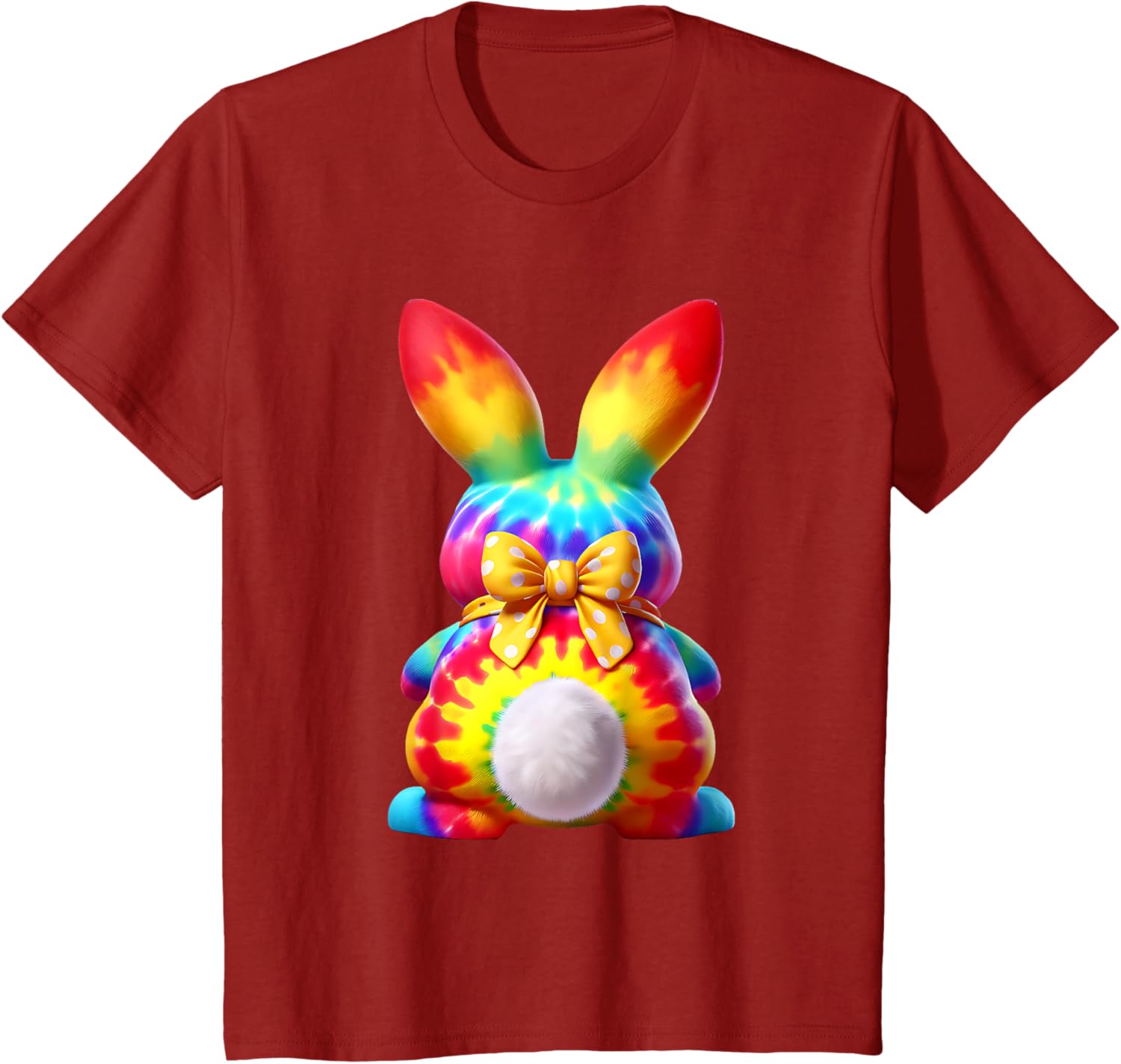 Cute Bunny Rabbit Coquette Bow Floral Girl Happy Easter Day T-Shirt