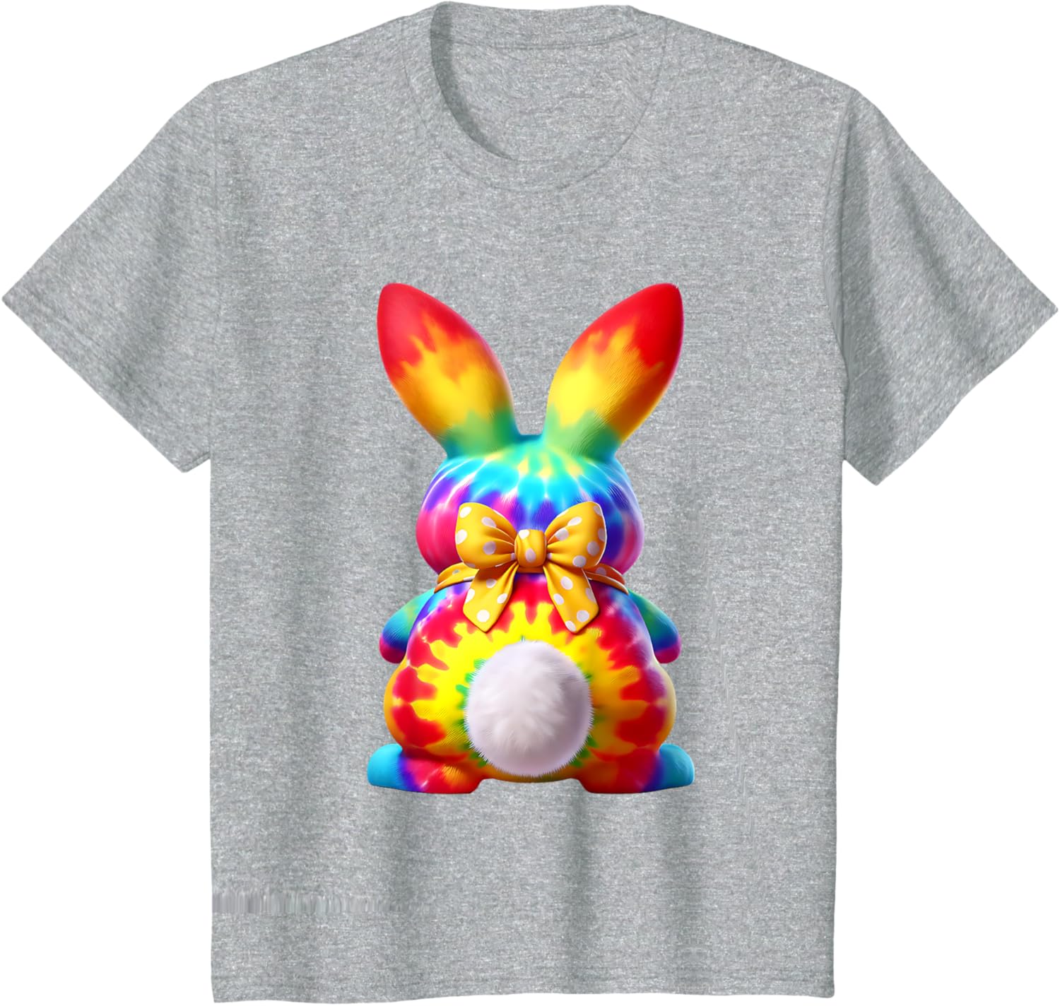 Cute Bunny Rabbit Coquette Bow Floral Girl Happy Easter Day T-Shirt