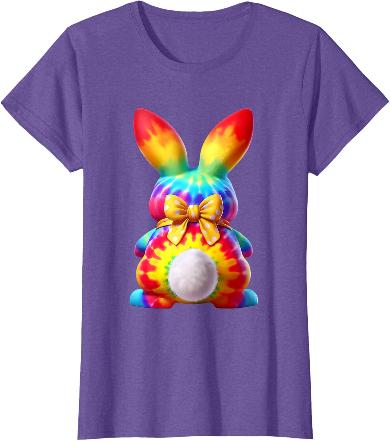 Cute Bunny Rabbit Coquette Bow Floral Girl Happy Easter Day T-Shirt