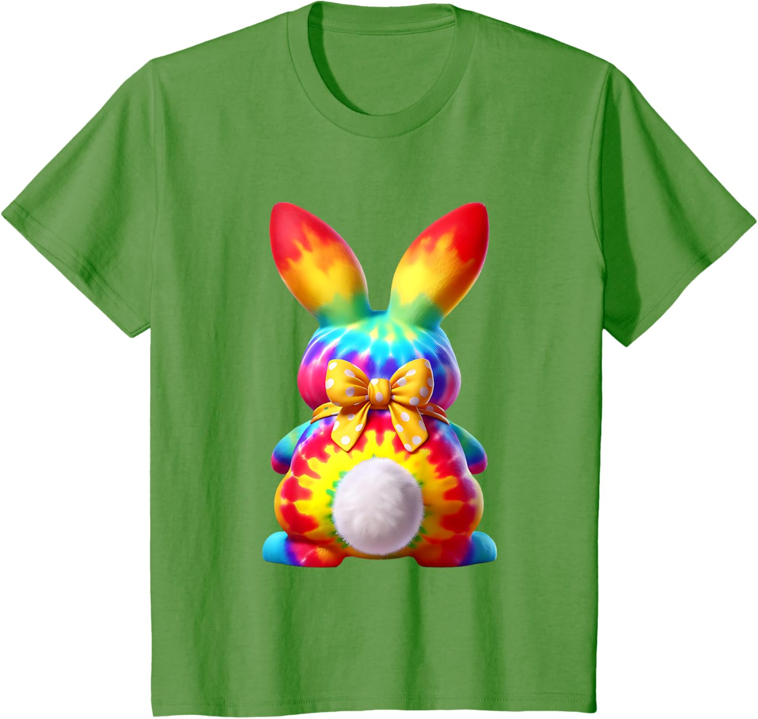 Cute Bunny Rabbit Coquette Bow Floral Girl Happy Easter Day T-Shirt