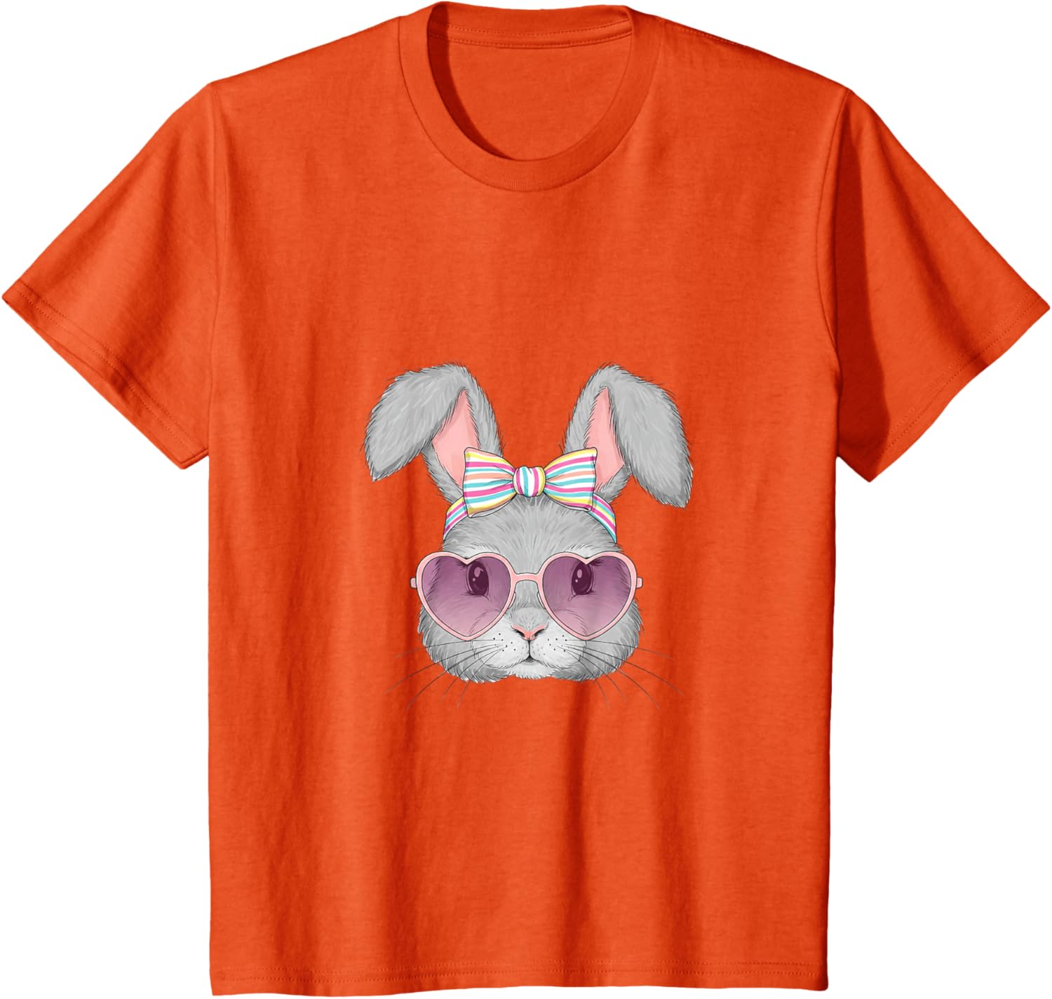 Cute Bunny Rabbit Face Coquette Bow Easter Day Girls Women T-Shirt