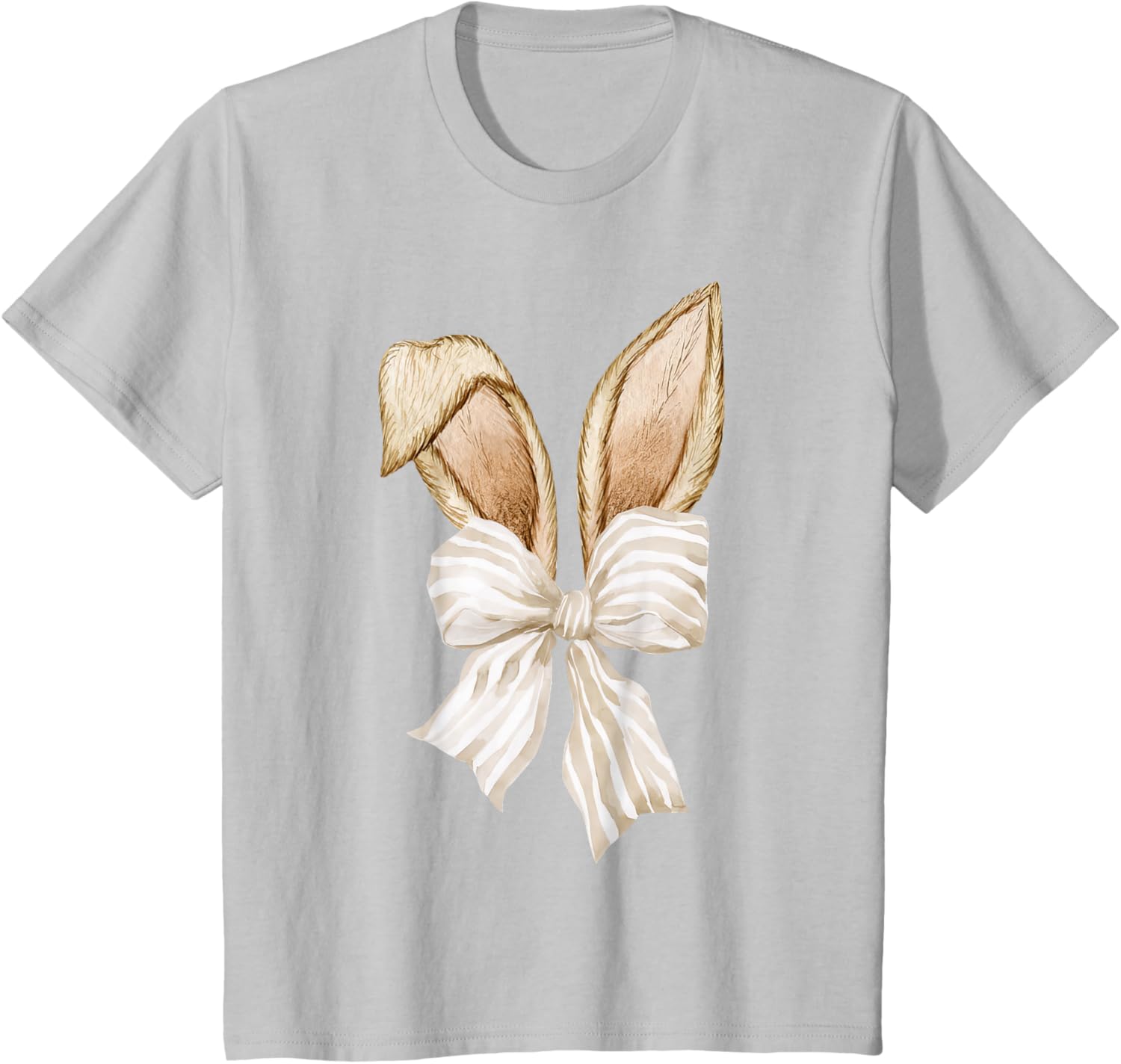 Cute Coquette Bow Bunny Ears Happy Easter Day Rabbit Lovers T-Shirt