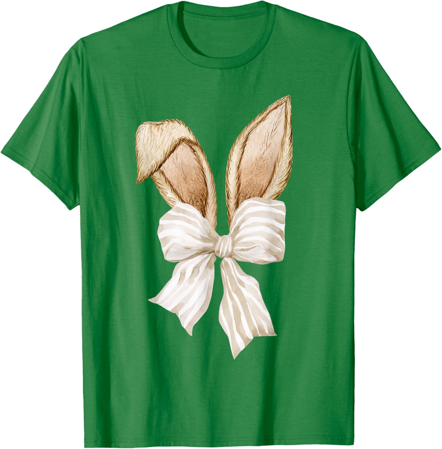 Cute Coquette Bow Bunny Ears Happy Easter Day Rabbit Lovers T-Shirt