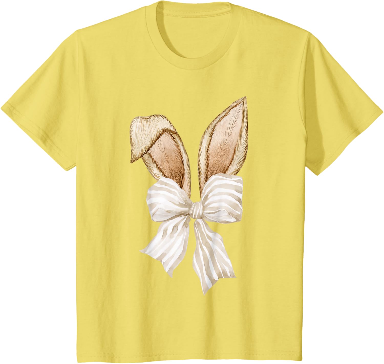 Cute Coquette Bow Bunny Ears Happy Easter Day Rabbit Lovers T-Shirt