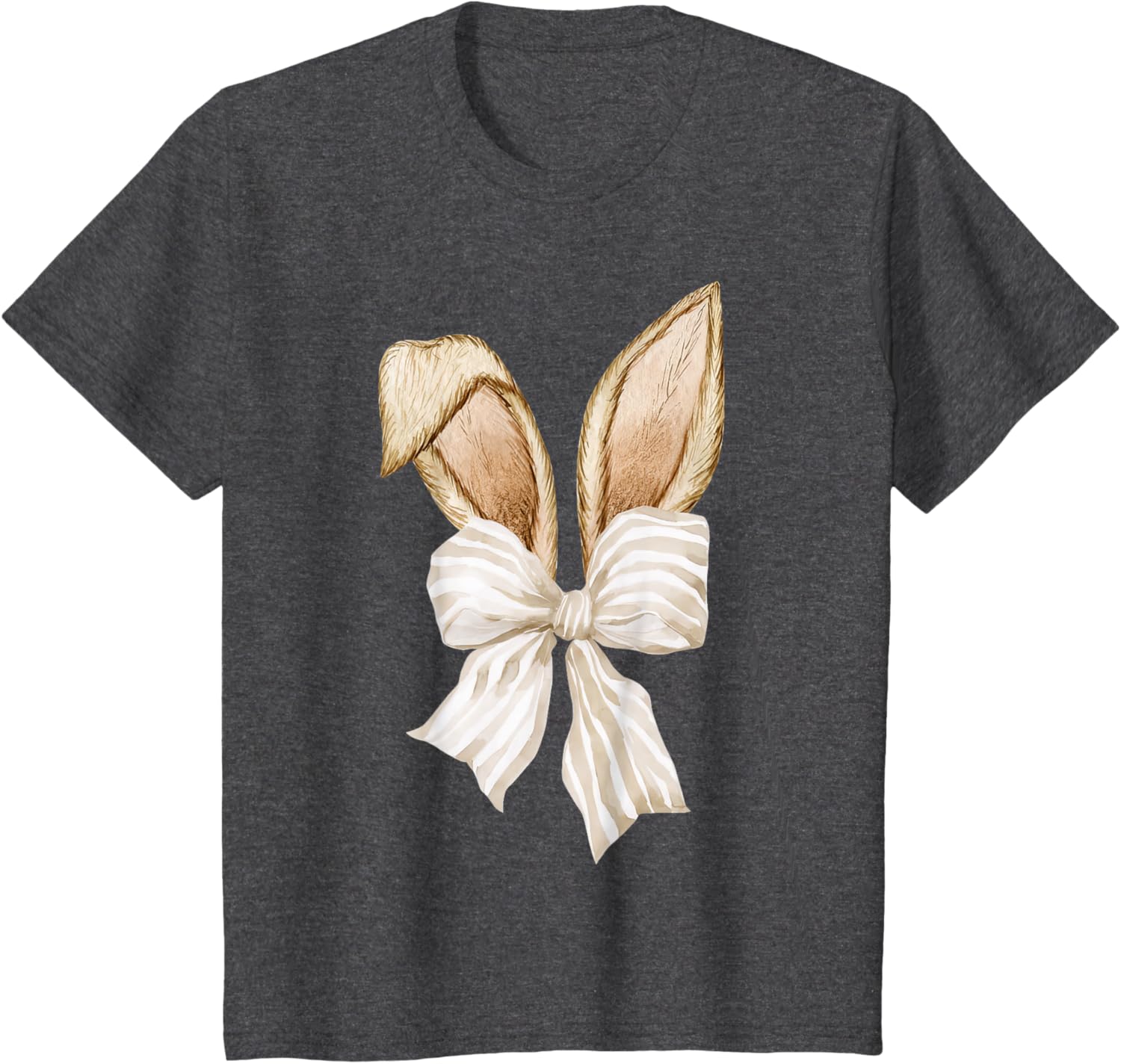 Cute Coquette Bow Bunny Ears Happy Easter Day Rabbit Lovers T-Shirt