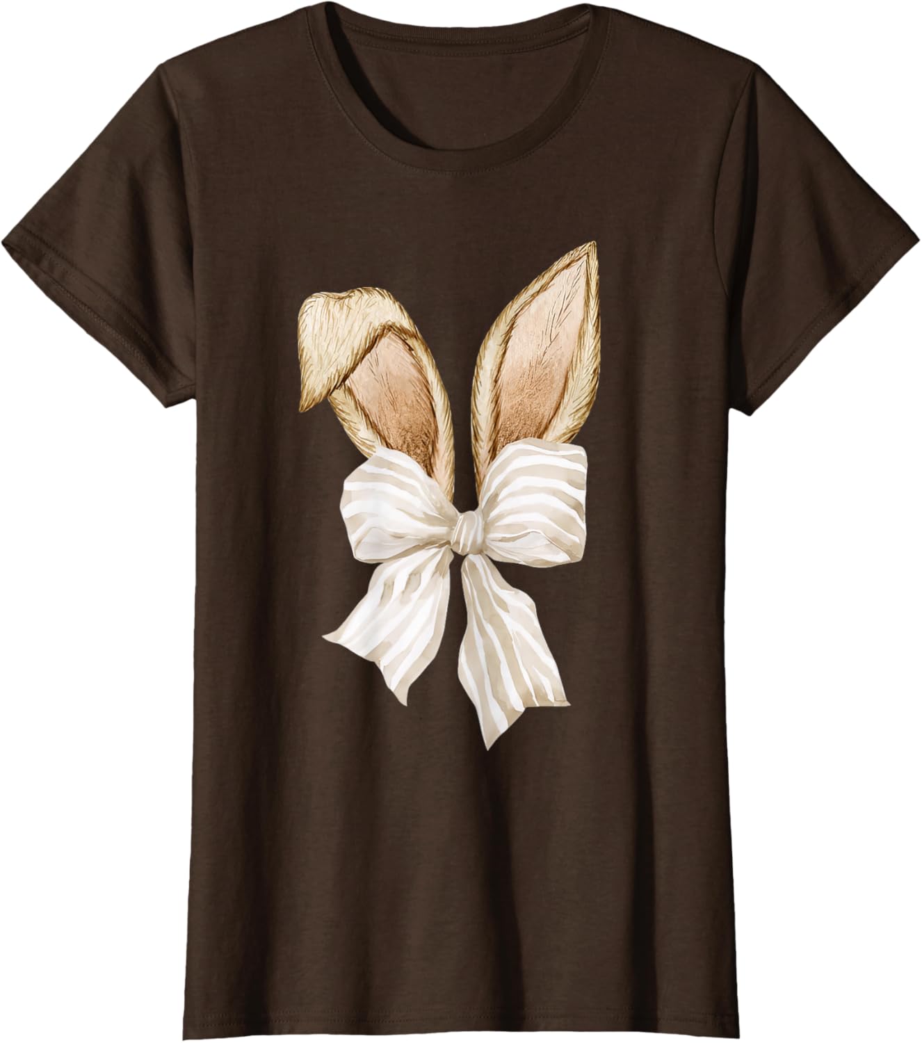 Cute Coquette Bow Bunny Ears Happy Easter Day Rabbit Lovers T-Shirt