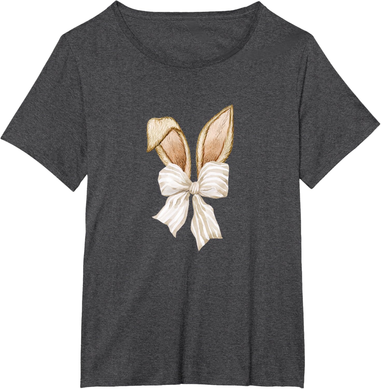 Cute Coquette Bow Bunny Ears Happy Easter Day Rabbit Lovers T-Shirt