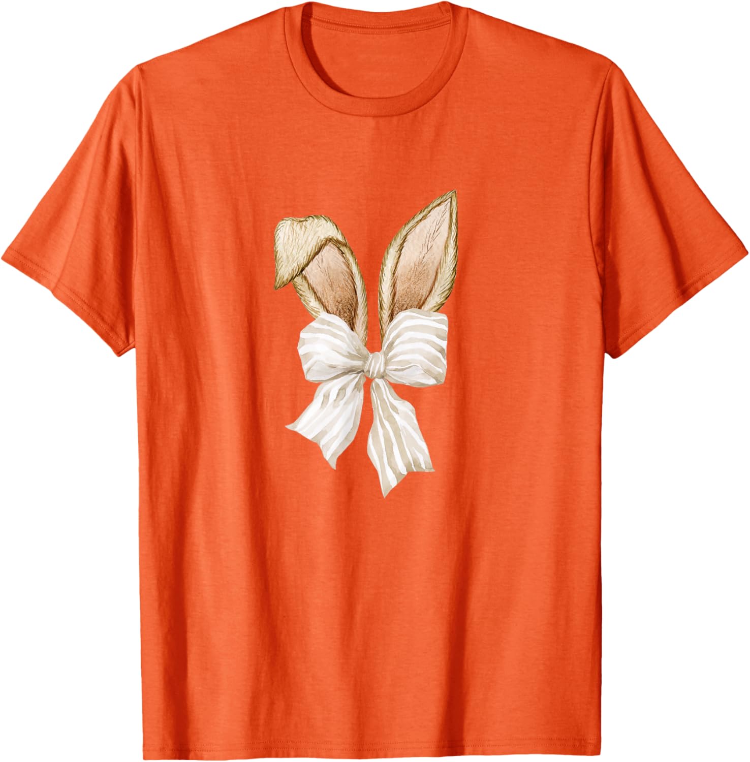 Cute Coquette Bow Bunny Ears Happy Easter Day Rabbit Lovers T-Shirt