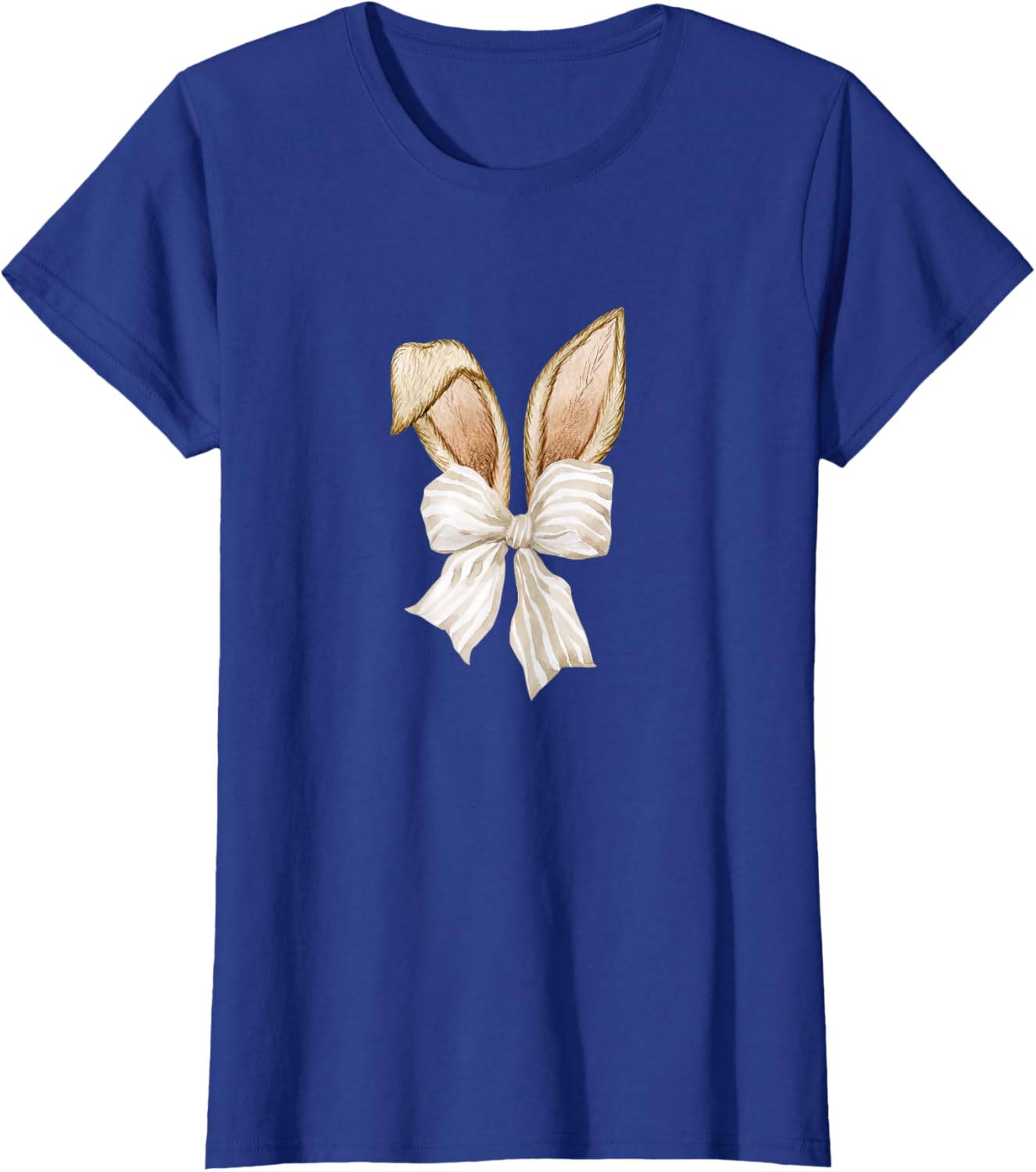 Cute Coquette Bow Bunny Ears Happy Easter Day Rabbit Lovers T-Shirt