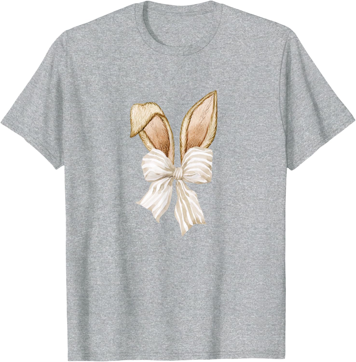 Cute Coquette Bow Bunny Ears Happy Easter Day Rabbit Lovers T-Shirt