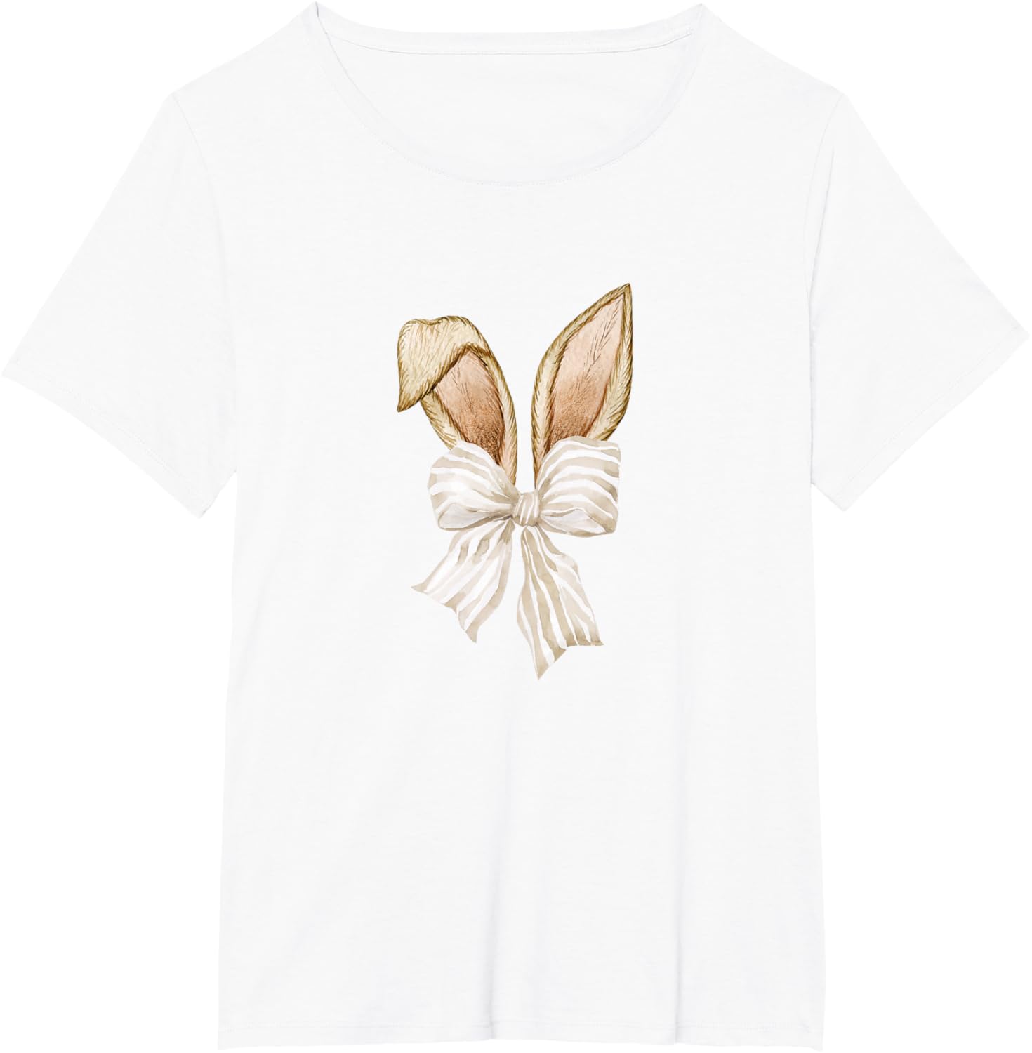 Cute Coquette Bow Bunny Ears Happy Easter Day Rabbit Lovers T-Shirt