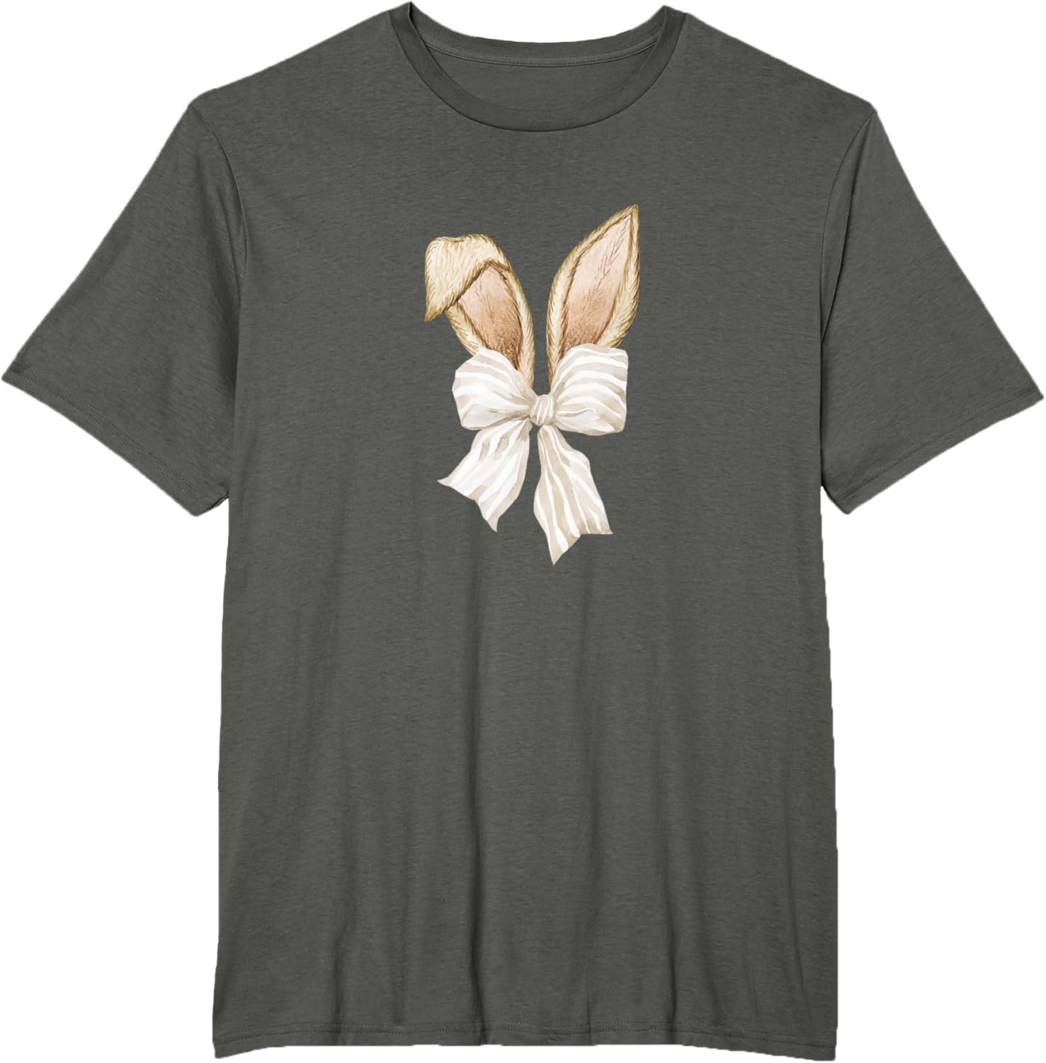 Cute Coquette Bow Bunny Ears Happy Easter Day Rabbit Lovers T-Shirt