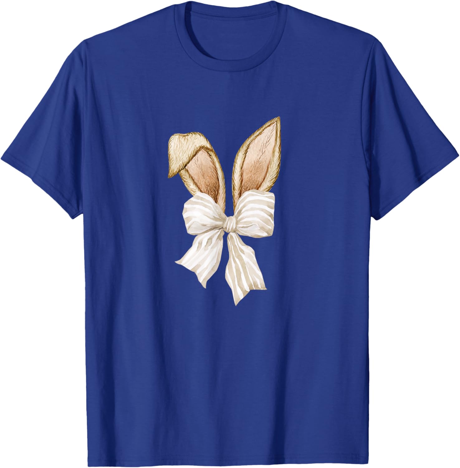 Cute Coquette Bow Bunny Ears Happy Easter Day Rabbit Lovers T-Shirt