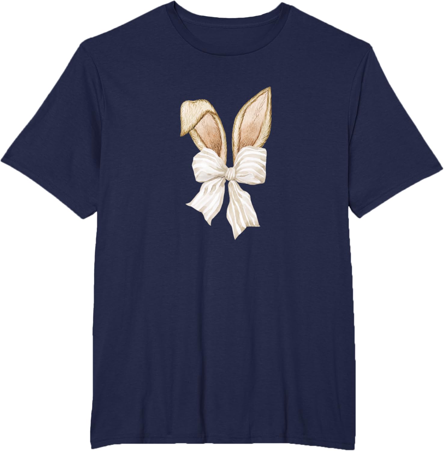 Cute Coquette Bow Bunny Ears Happy Easter Day Rabbit Lovers T-Shirt